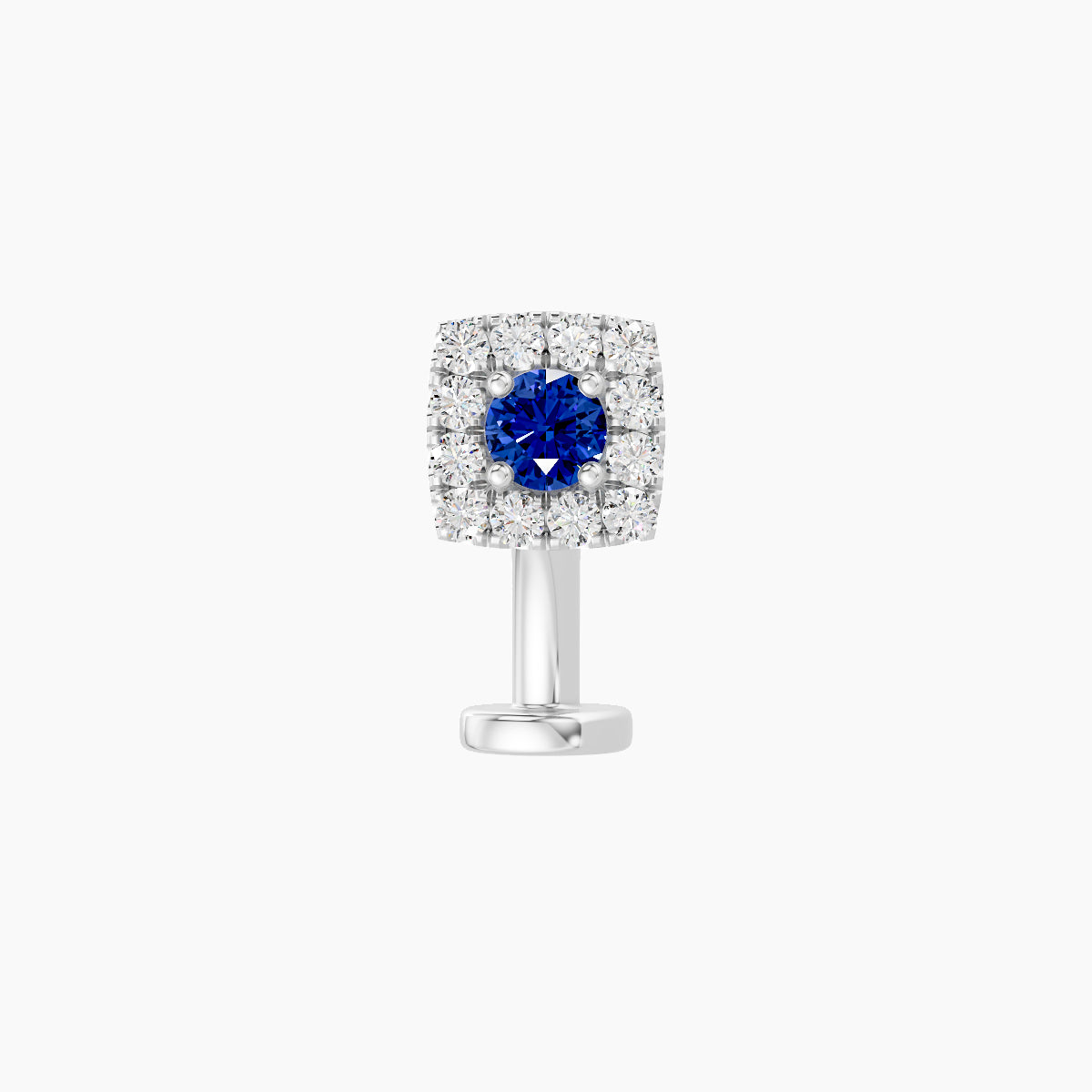 Diane | 18k White Gold 8 mm 5 mm Sapphire & Diamond Floating Navel Piercing