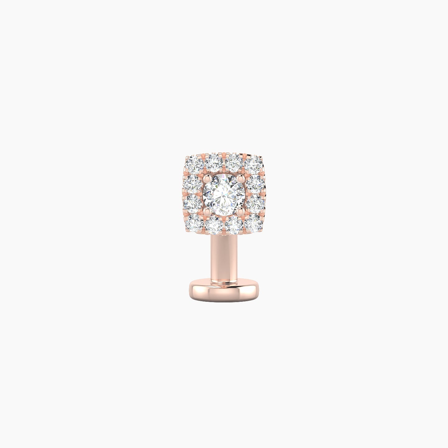 Diane | 18k Rose Gold 5 mm 8 mm Diamond Floating Navel Piercing