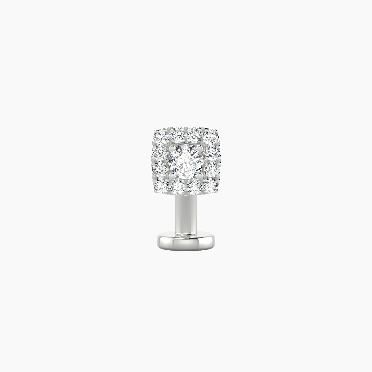 Diane | 18k White Gold 5 mm 8 mm Diamond Floating Navel Piercing