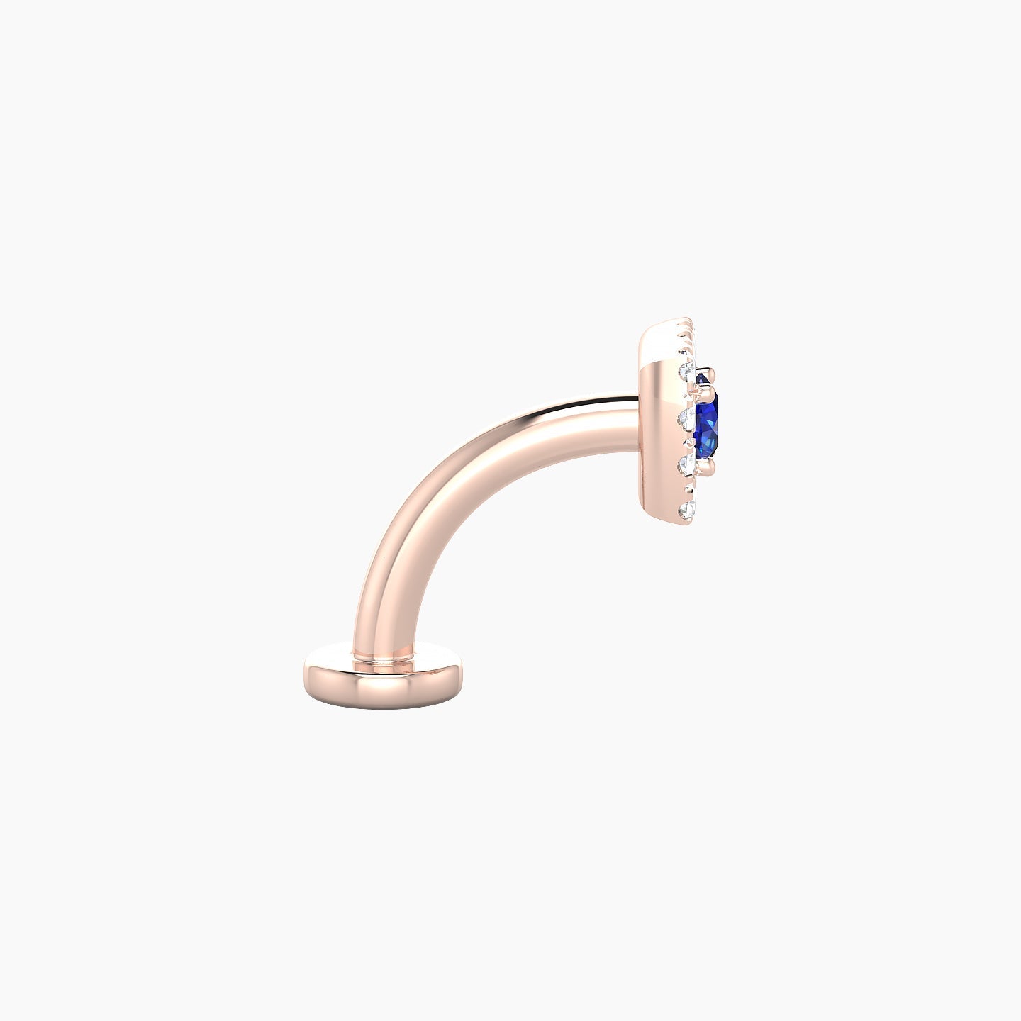 Diane | 18k Rose Gold 8 mm 5 mm Sapphire & Diamond Floating Navel Piercing