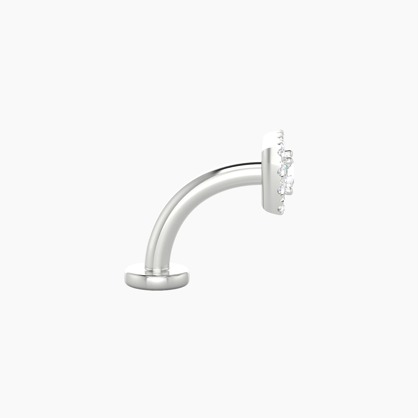 Diane | 18k White Gold 5 mm 8 mm Diamond Floating Navel Piercing