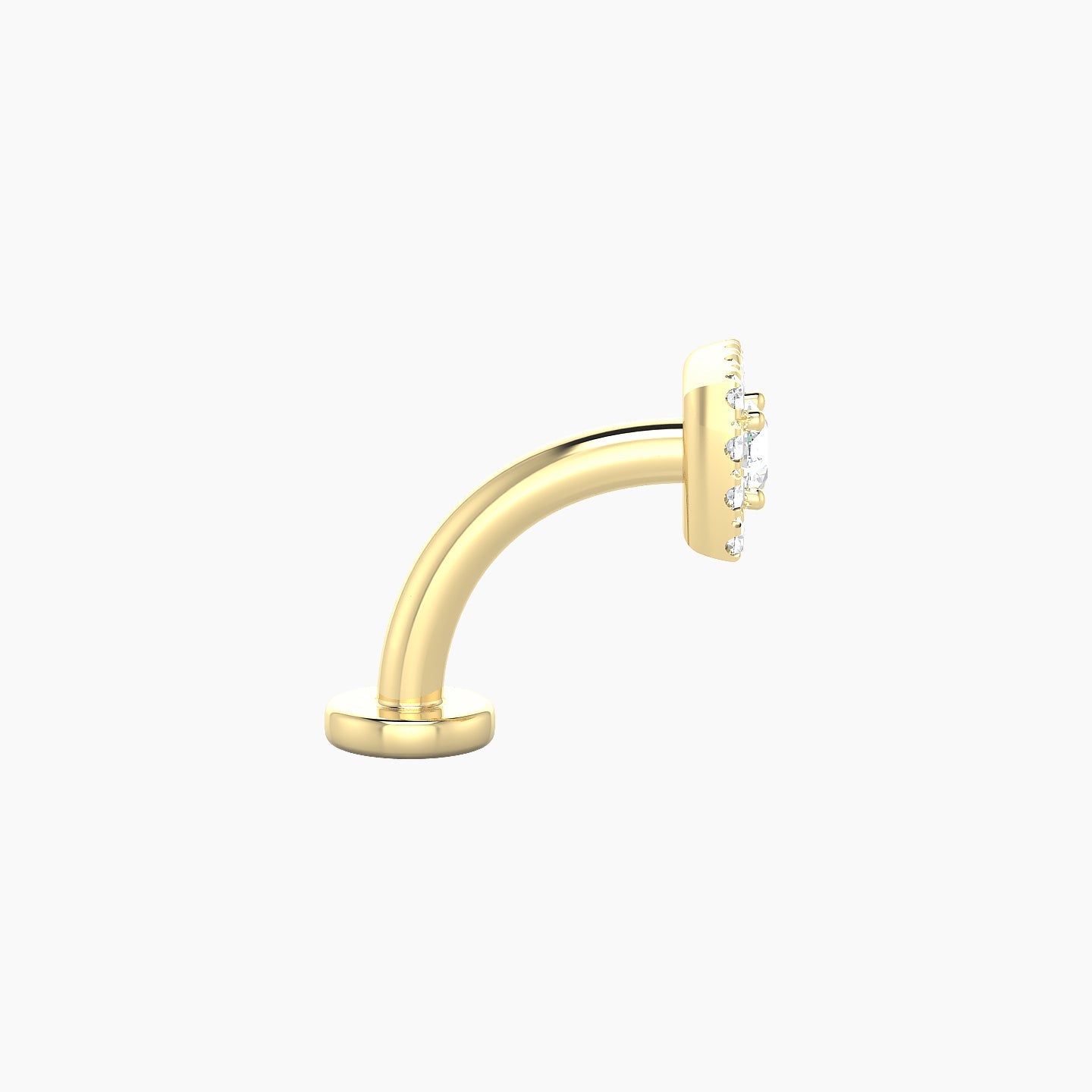 Diane | 18k Yellow Gold 5 mm 8 mm Diamond Floating Navel Piercing