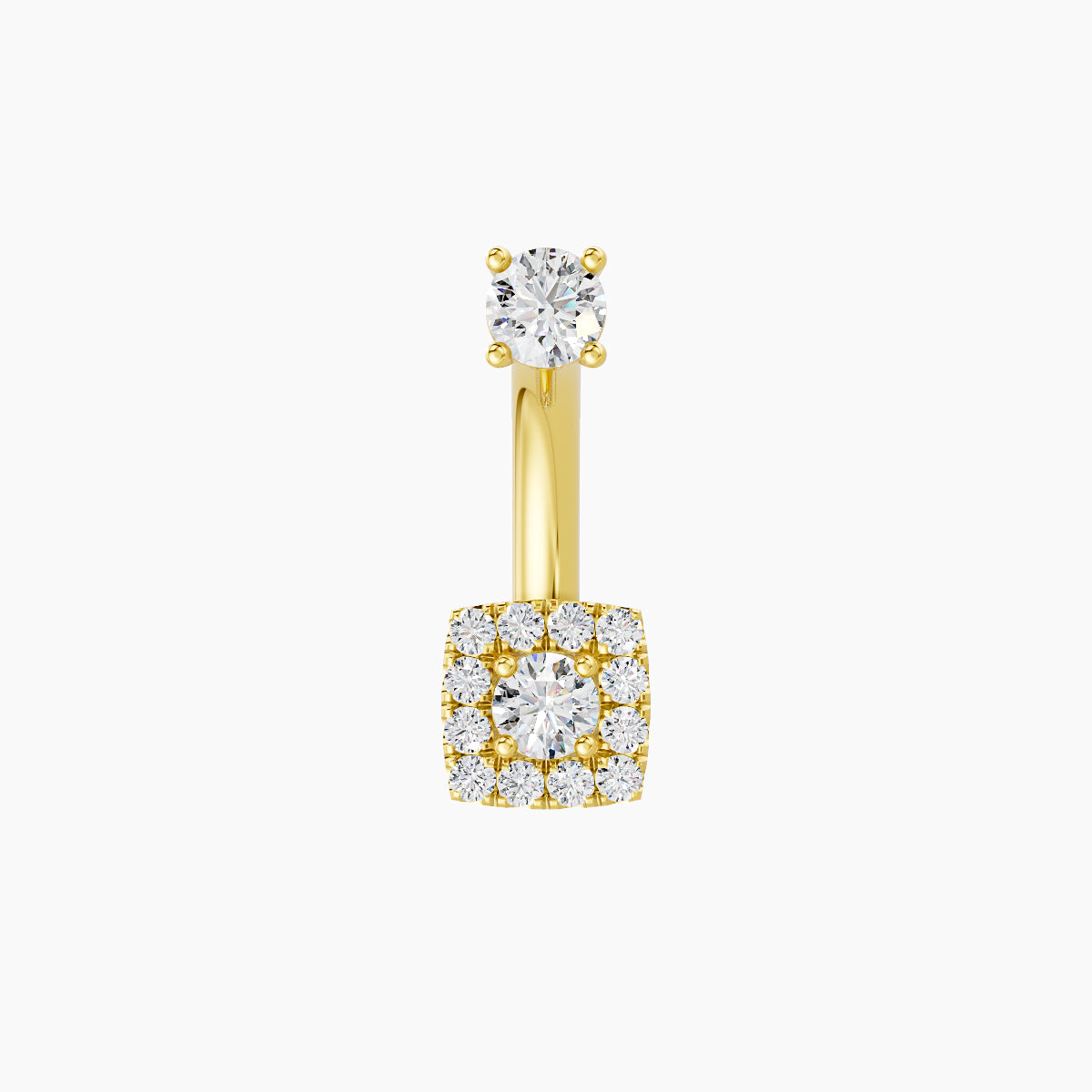Diane | 18k Yellow Gold 5 mm 8 mm Diamond Navel Piercing