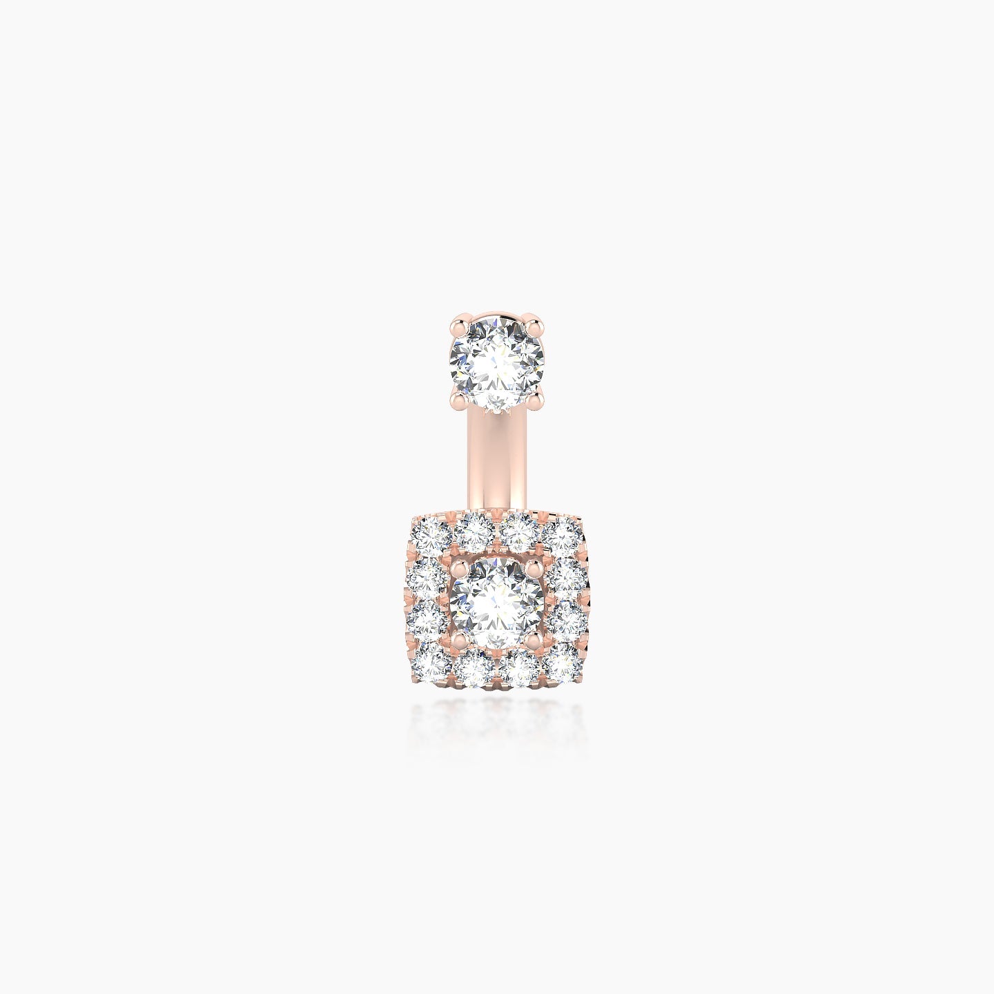 Diane | 18k Rose Gold 8 mm 5 mm Diamond Navel Piercing