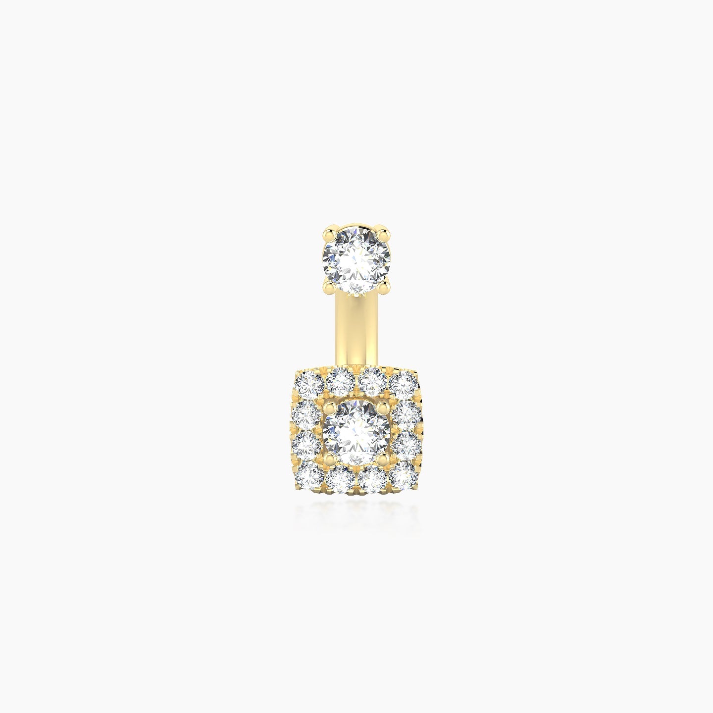 Diane | 18k Yellow Gold 8 mm 5 mm Diamond Navel Piercing