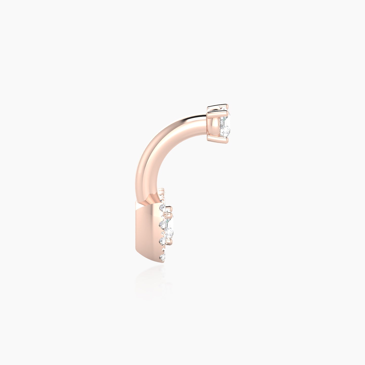 Diane | 18k Rose Gold 8 mm 5 mm Diamond Navel Piercing