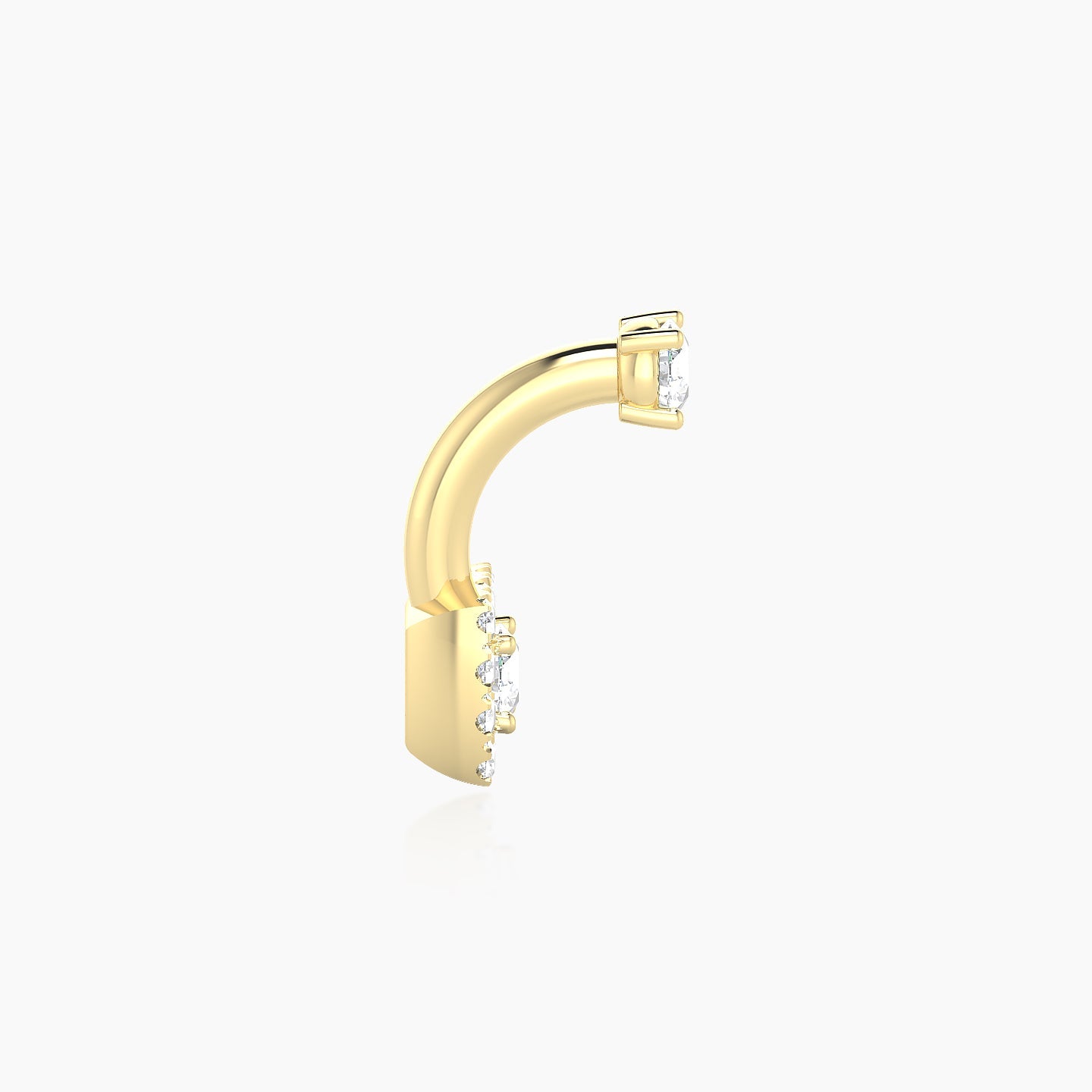 Diane | 18k Yellow Gold 8 mm 5 mm Diamond Navel Piercing