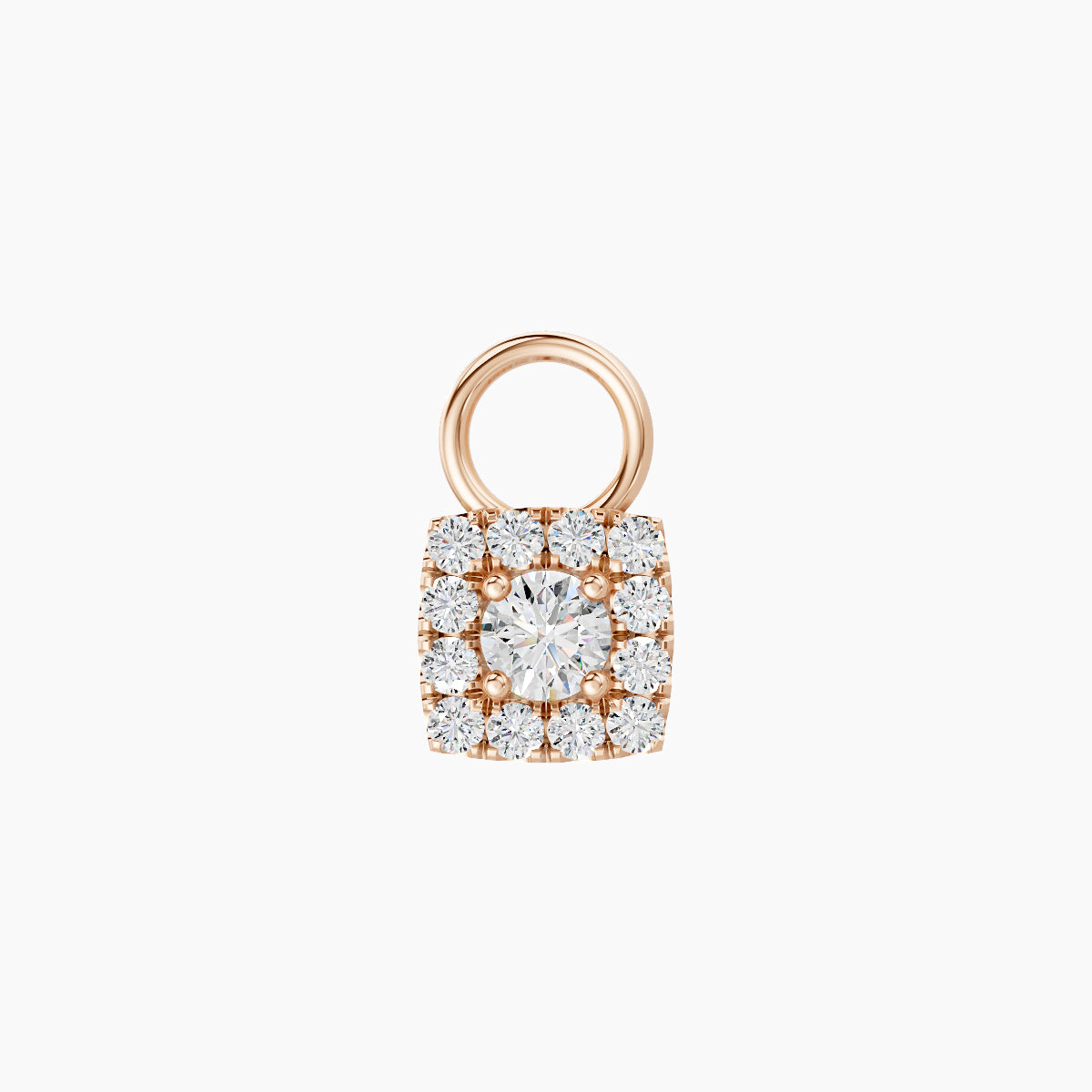 Diane | 18k Rose Gold 5 mm Diamond Charm