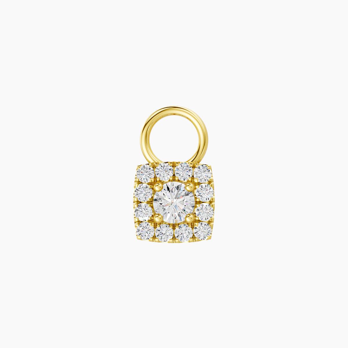 Diane | 18k Yellow Gold 5 mm Diamond Charm