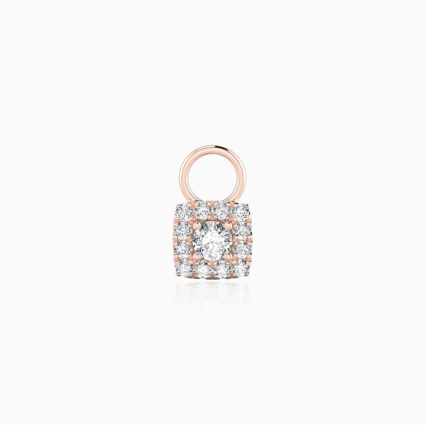Diane | 18k Rose Gold 5 mm Diamond Charm