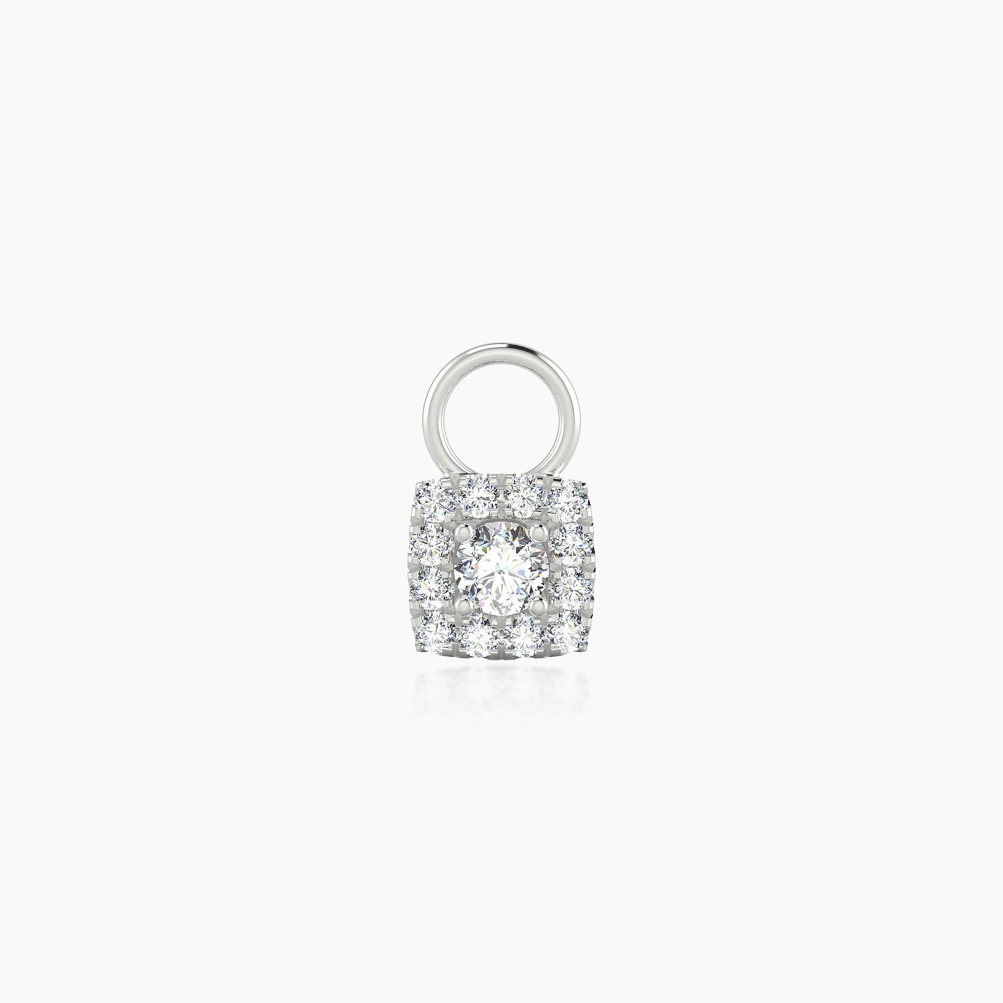Diane | 18k White Gold 5 mm Diamond Charm
