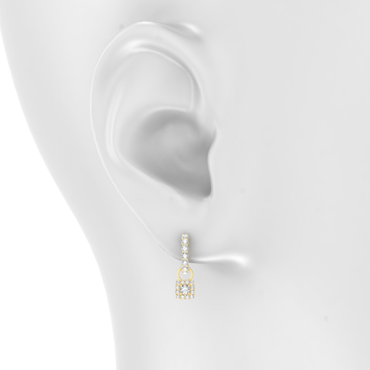 Diane | 18k Yellow Gold 5 mm Diamond Charm
