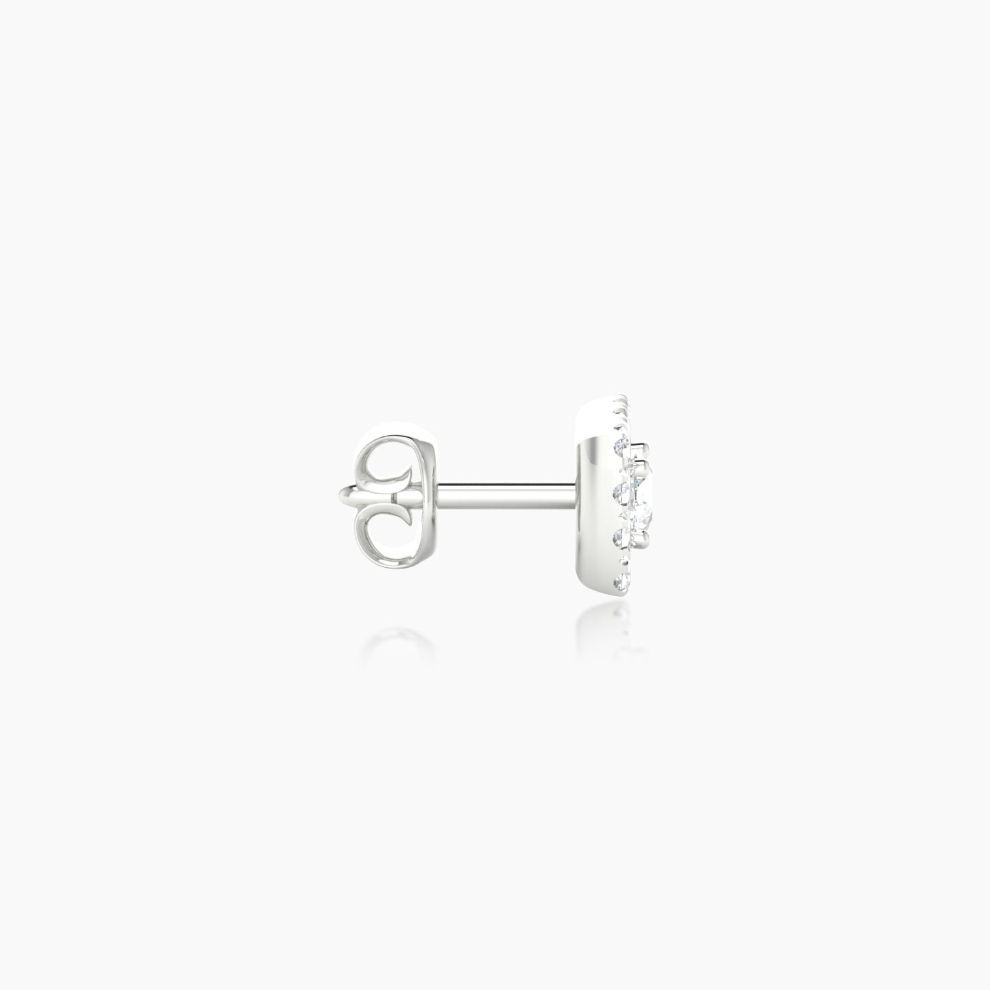 Diane | 18k White Gold 5 mm Diamond Earring