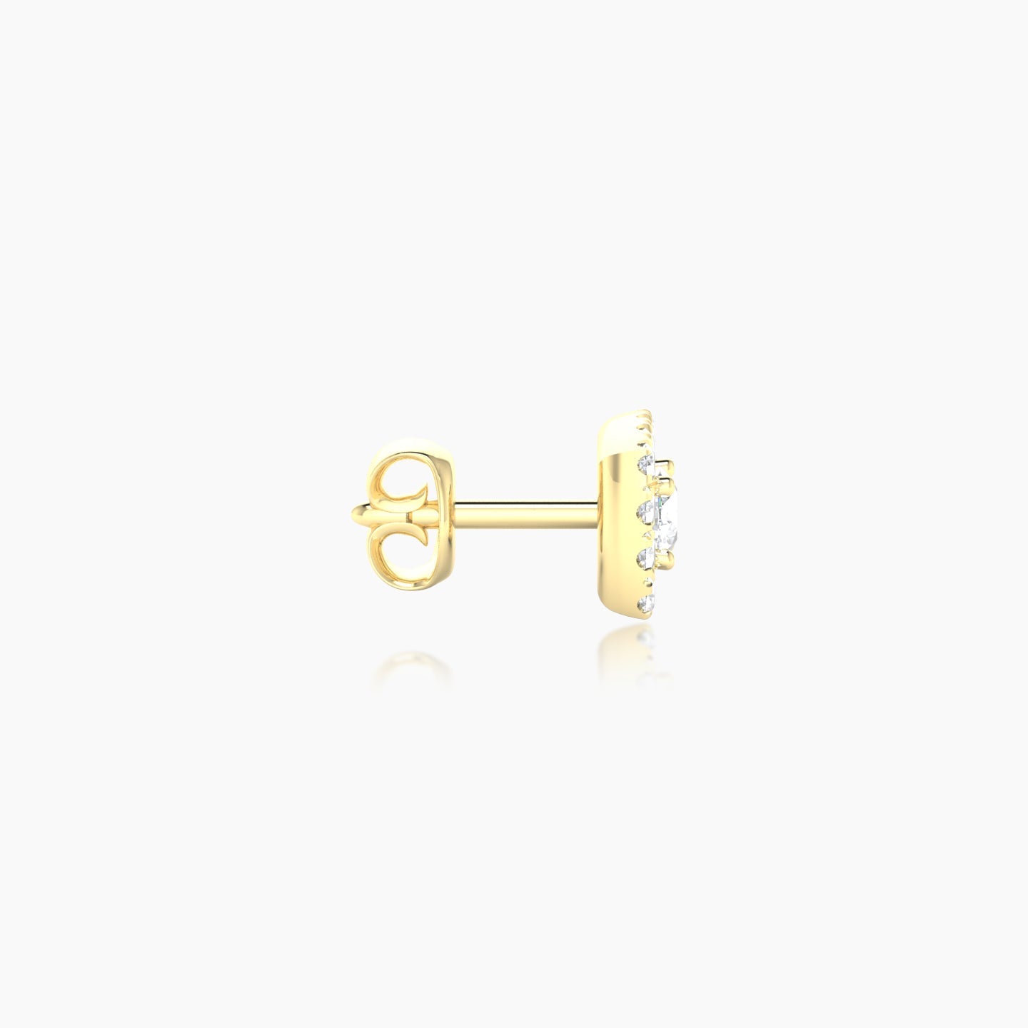 Diane | 18k Yellow Gold 5 mm Diamond Earring