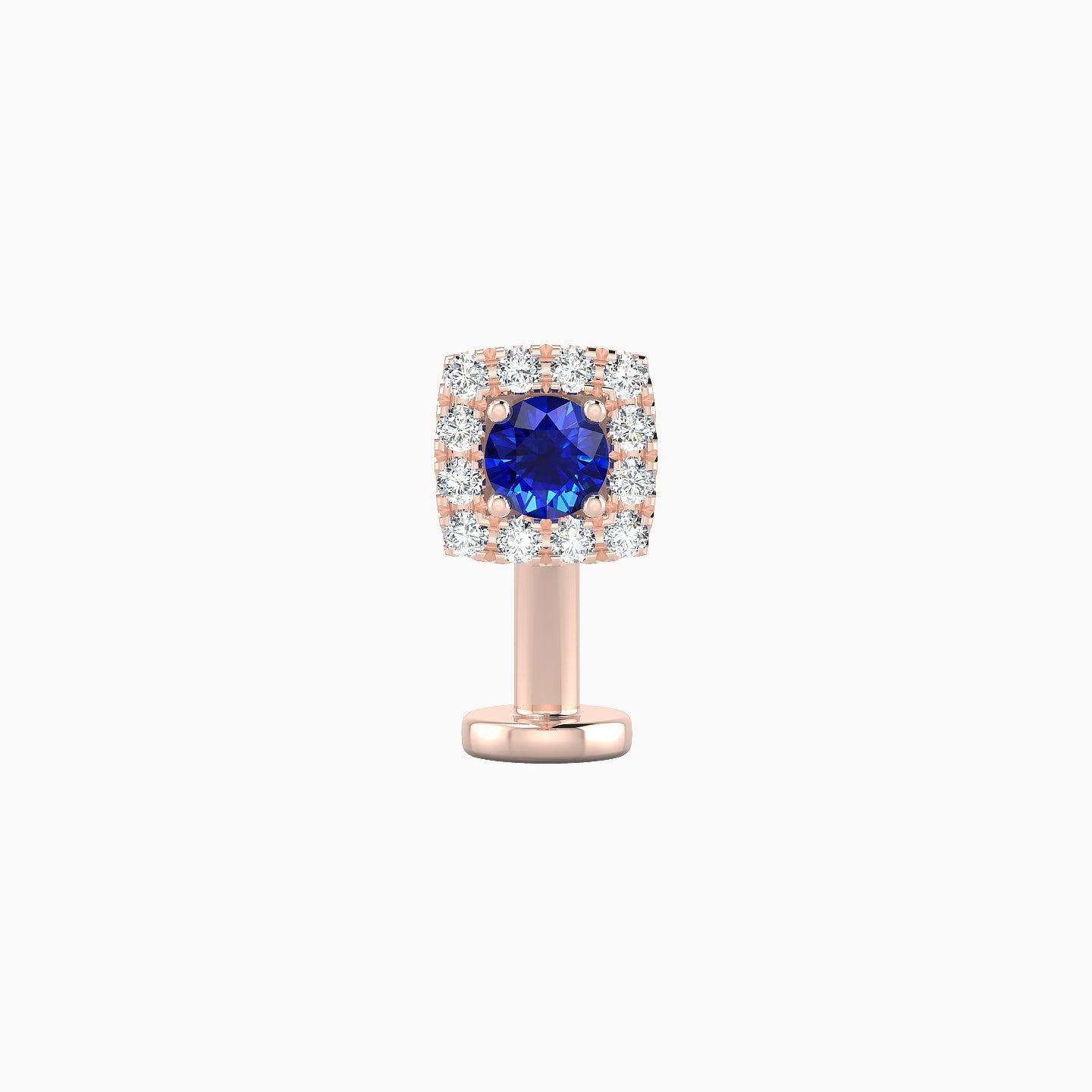 Diane | 18k Rose Gold 10 mm 5.5 mm Sapphire & Diamond Floating Navel Piercing