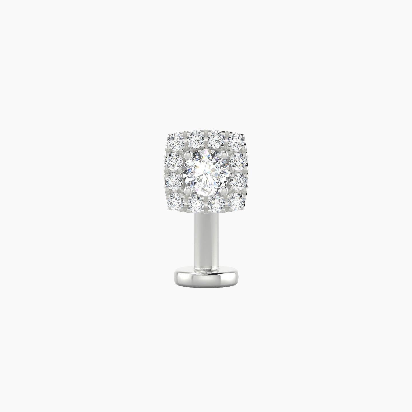 Diane | 18k White Gold 5.5 mm 10 mm Diamond Floating Navel Piercing