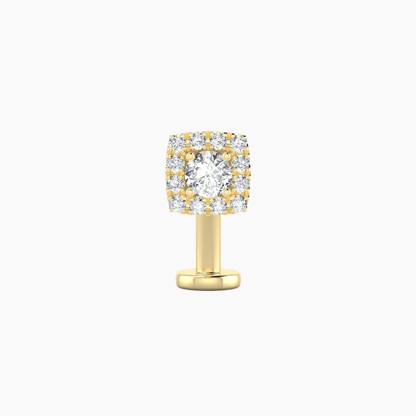 Diane | 18k Yellow Gold 5.5 mm 10 mm Diamond Floating Navel Piercing
