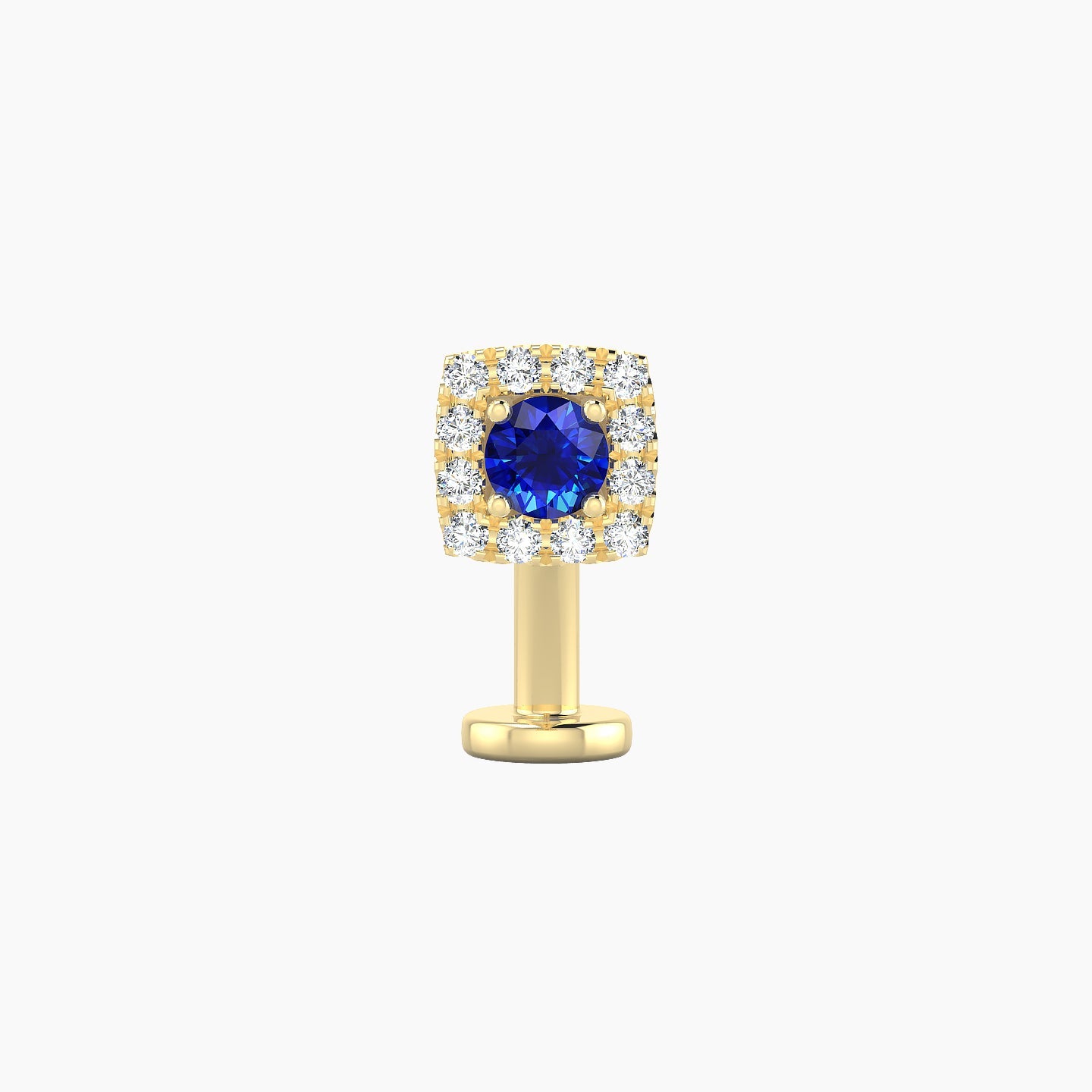 Diane | 18k Yellow Gold 10 mm 5.5 mm Sapphire & Diamond Floating Navel Piercing