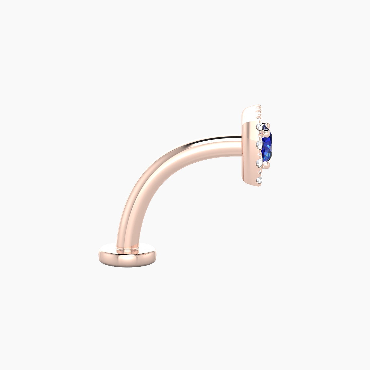 Diane | 18k Rose Gold 10 mm 5.5 mm Sapphire & Diamond Floating Navel Piercing