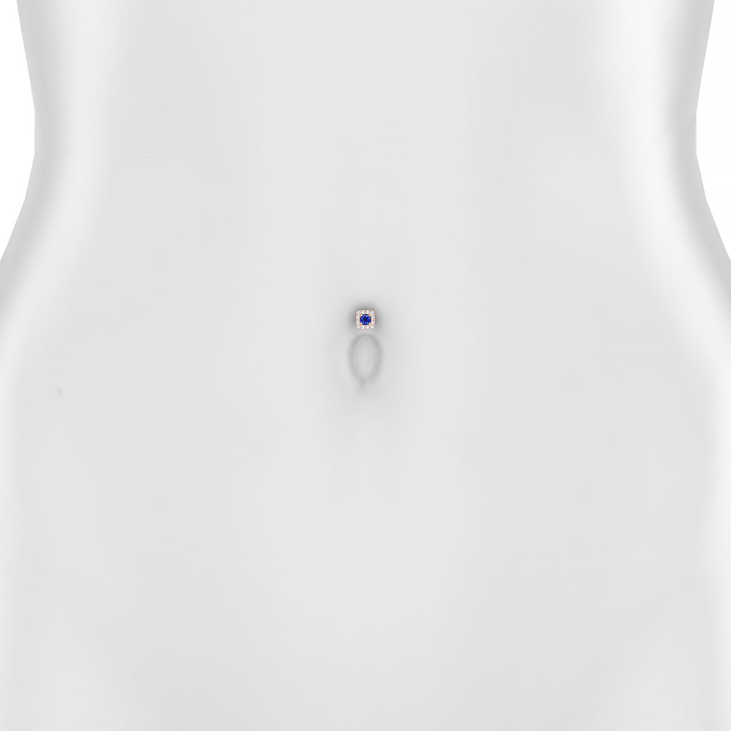 Diane | 18k Rose Gold 10 mm 5.5 mm Sapphire & Diamond Floating Navel Piercing