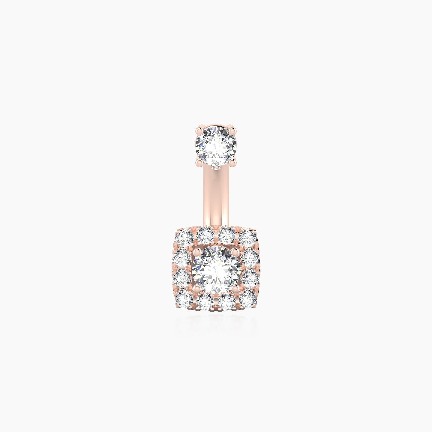 Diane | 18k Rose Gold 10 mm 5.5 mm Diamond Navel Piercing