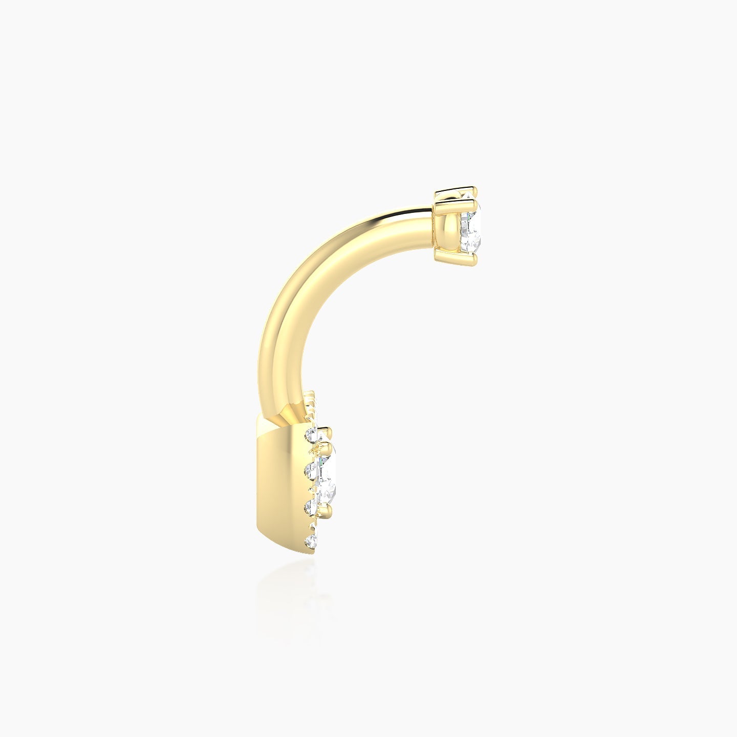 Diane | 18k Yellow Gold 10 mm 5.5 mm Diamond Navel Piercing