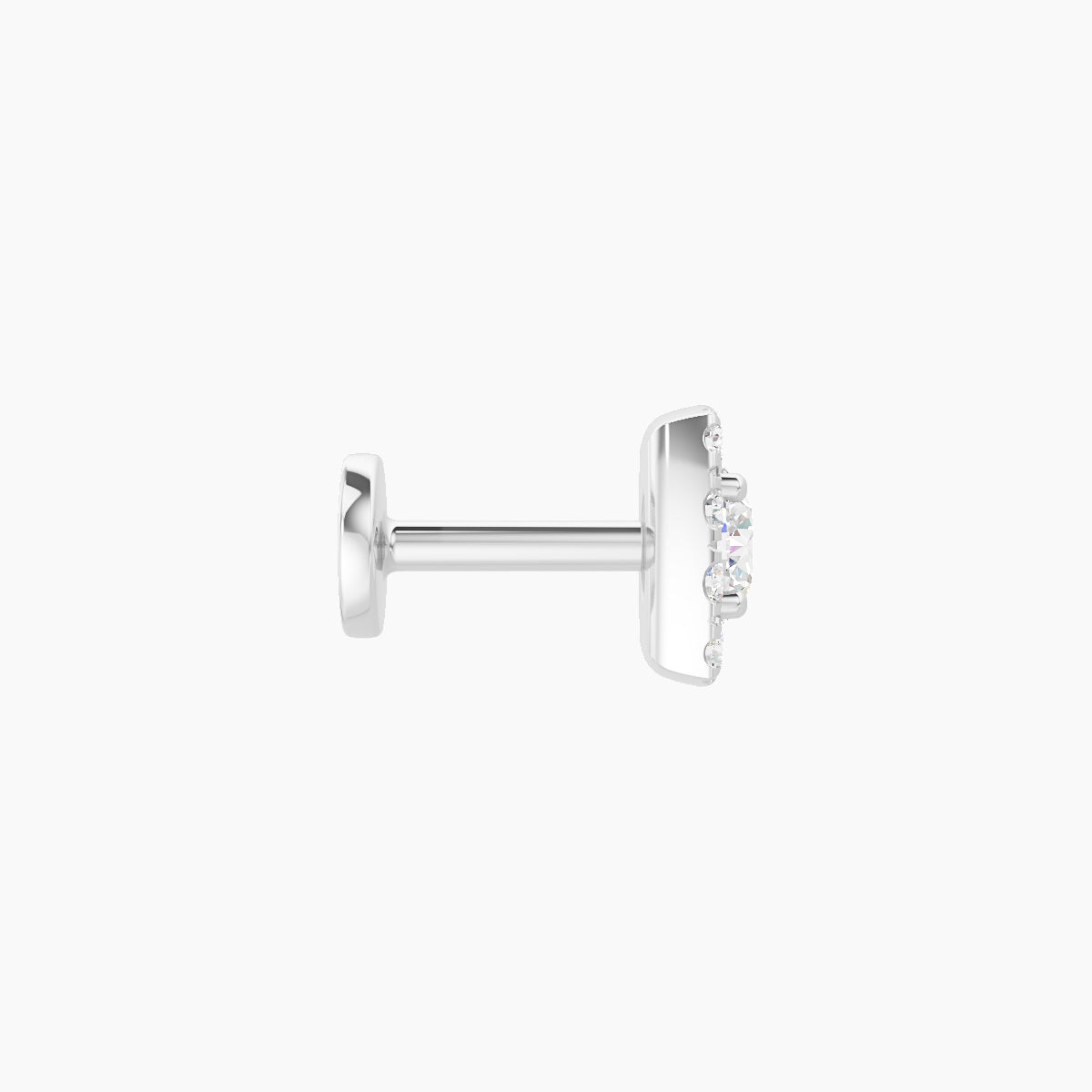 Diane | 18k White Gold 5.5 mm 5 mm Diamond Piercing