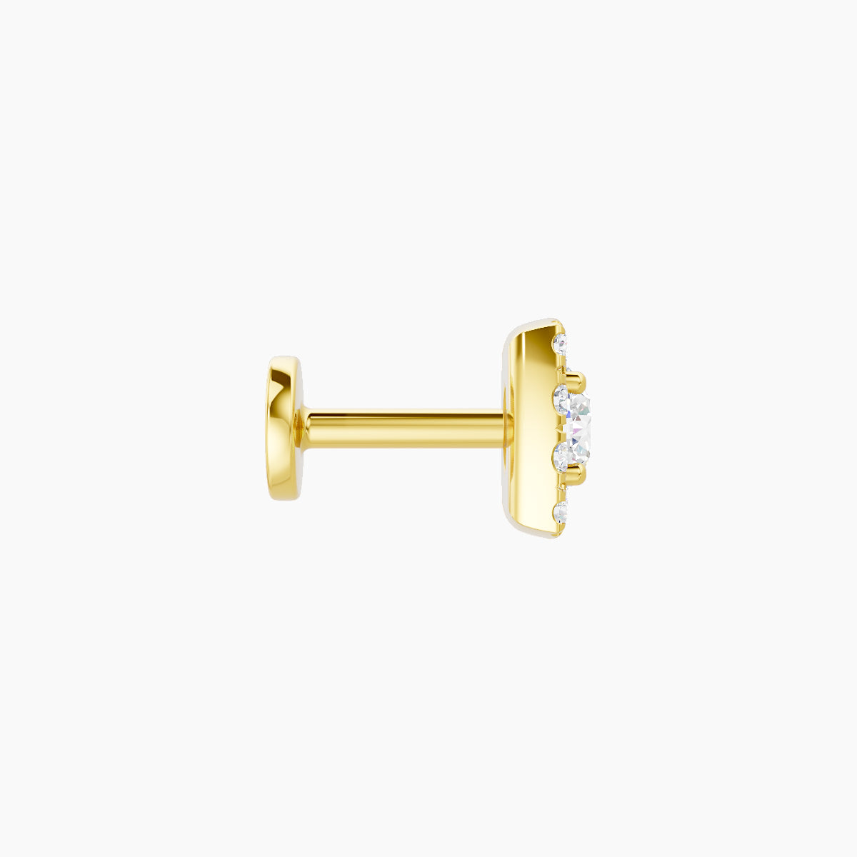 Diane | 18k Yellow Gold 5.5 mm 5 mm Diamond Piercing