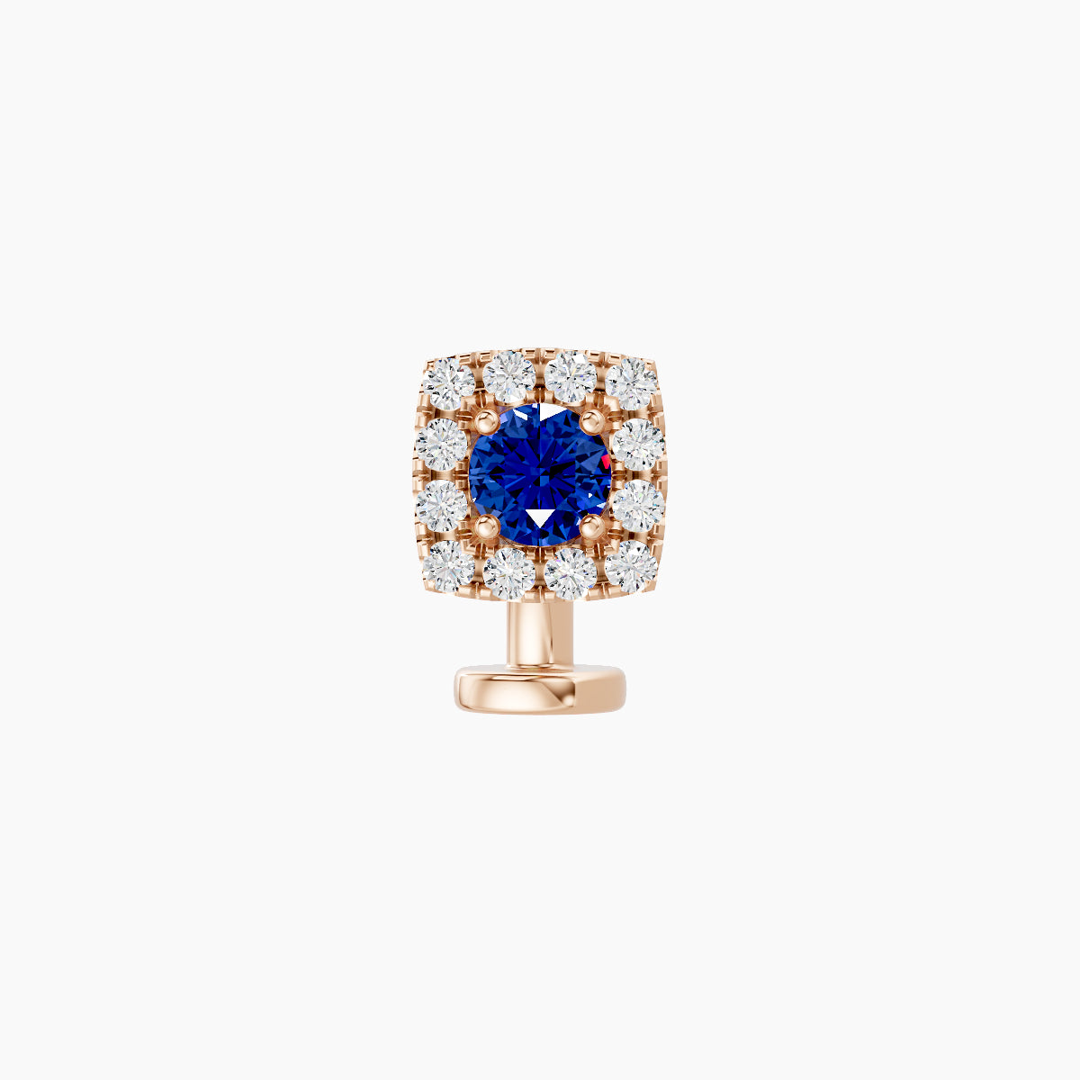 Diane | 18k Rose Gold 6 mm 5.5 mm Sapphire & Diamond Floating Navel Piercing
