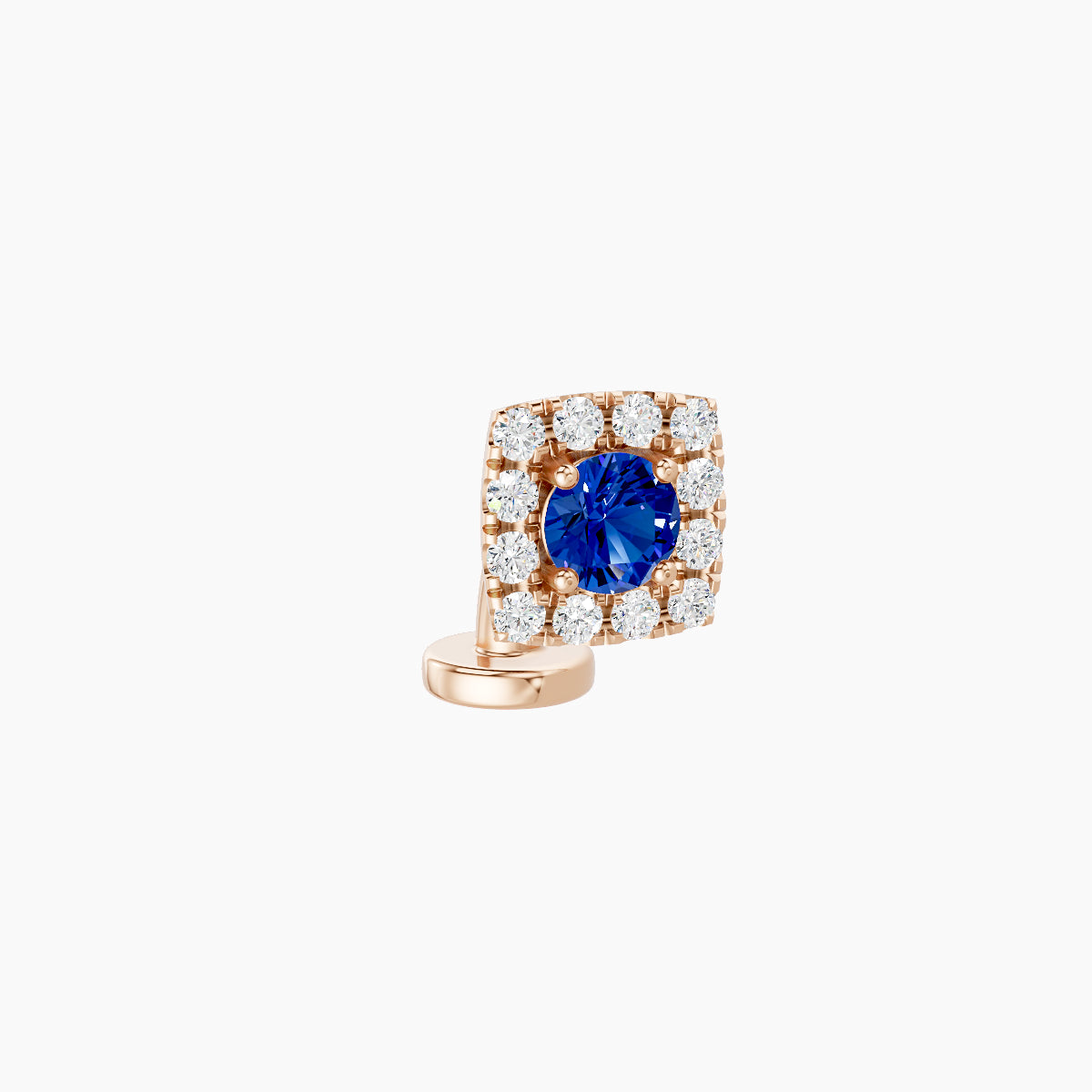 Diane | 18k Rose Gold 6 mm 5.5 mm Sapphire & Diamond Floating Navel Piercing