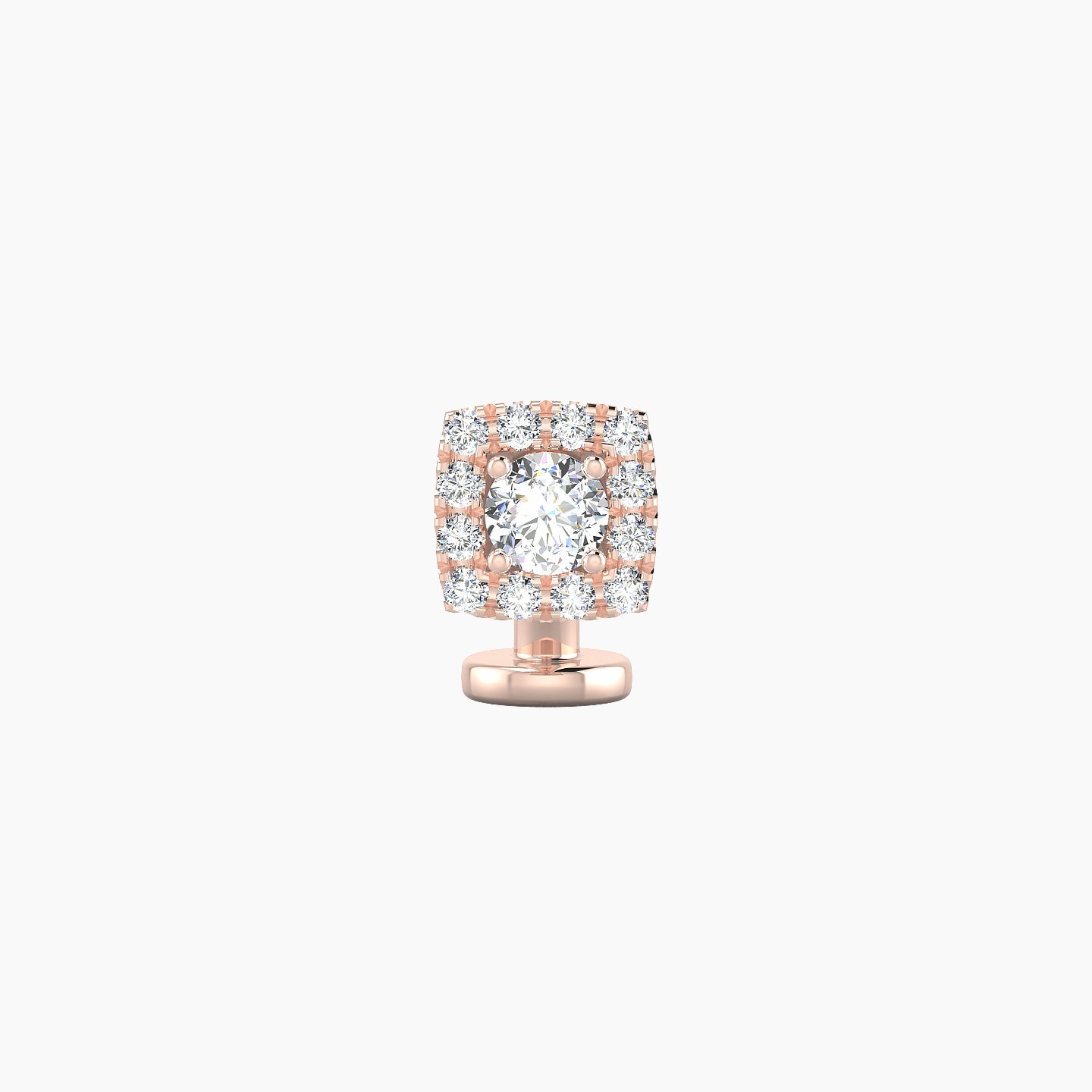 Diane | 18k Rose Gold 5.5 mm 6 mm Diamond Floating Navel Piercing