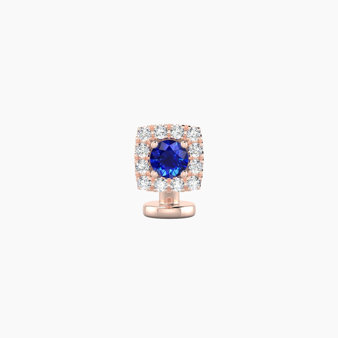 Diane | 18k Rose Gold 6 mm 5.5 mm Sapphire & Diamond Floating Navel Piercing
