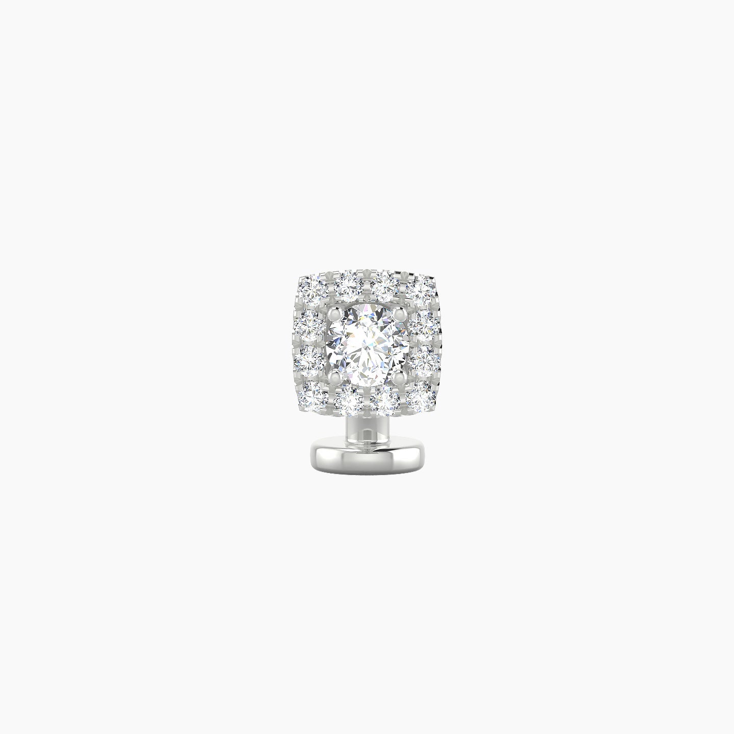 Diane | 18k White Gold 5.5 mm 6 mm Diamond Floating Navel Piercing
