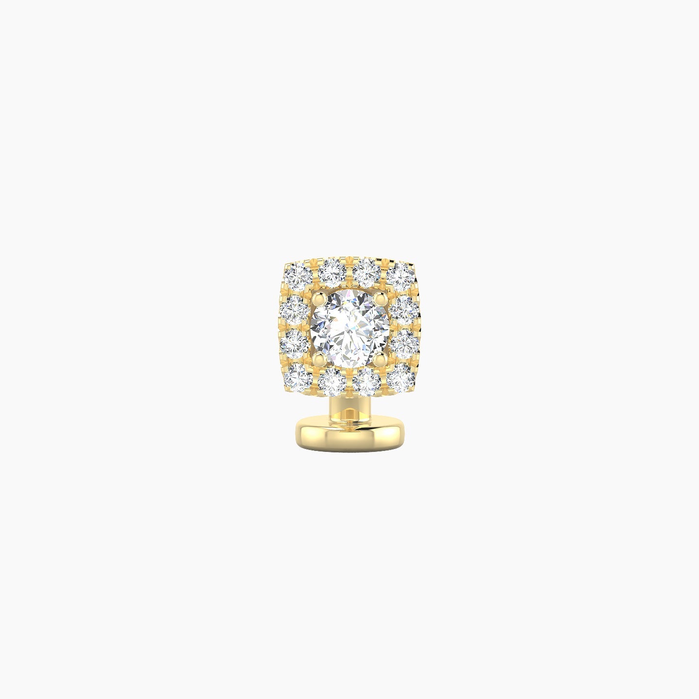 Diane | 18k Yellow Gold 5.5 mm 6 mm Diamond Floating Navel Piercing