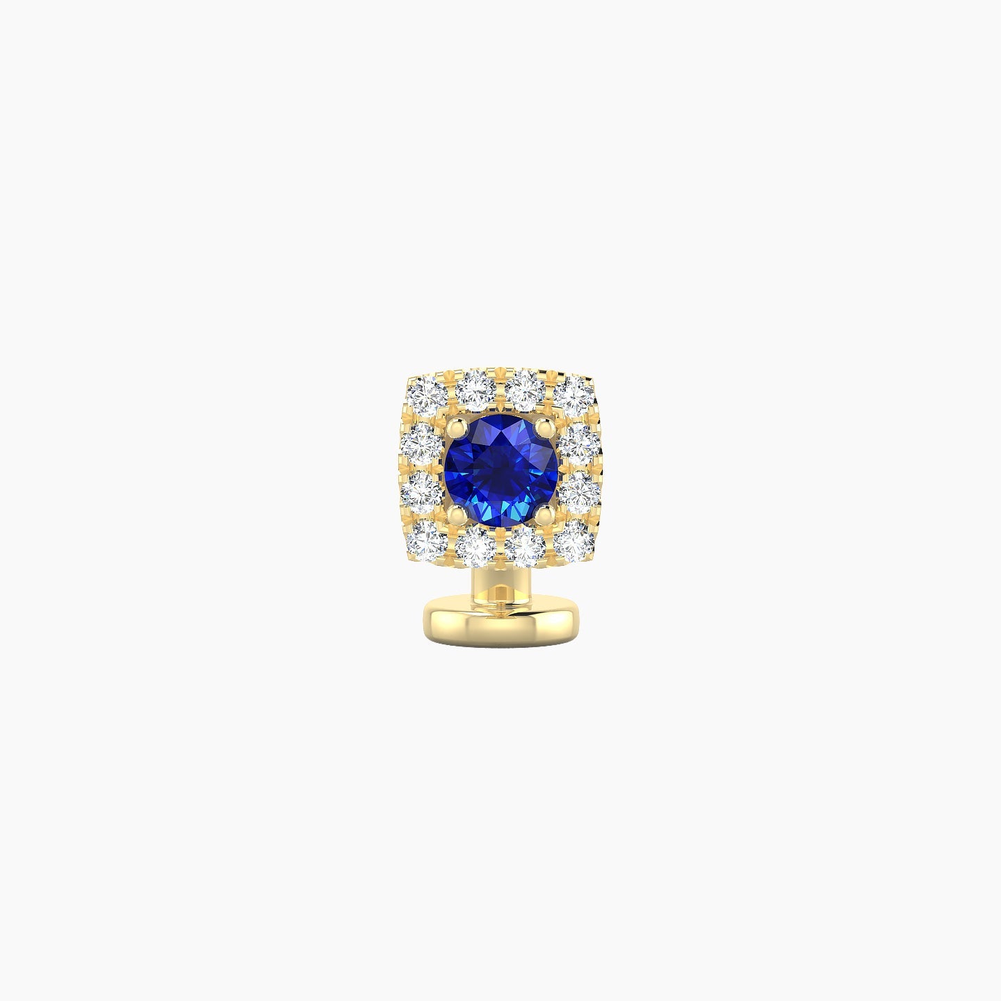 Diane | 18k Yellow Gold 6 mm 5.5 mm Sapphire & Diamond Floating Navel Piercing