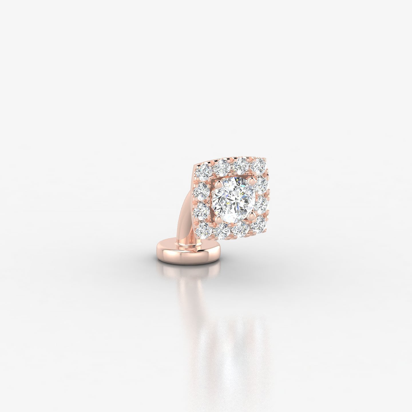 Diane | 18k Rose Gold 5.5 mm 6 mm Diamond Floating Navel Piercing