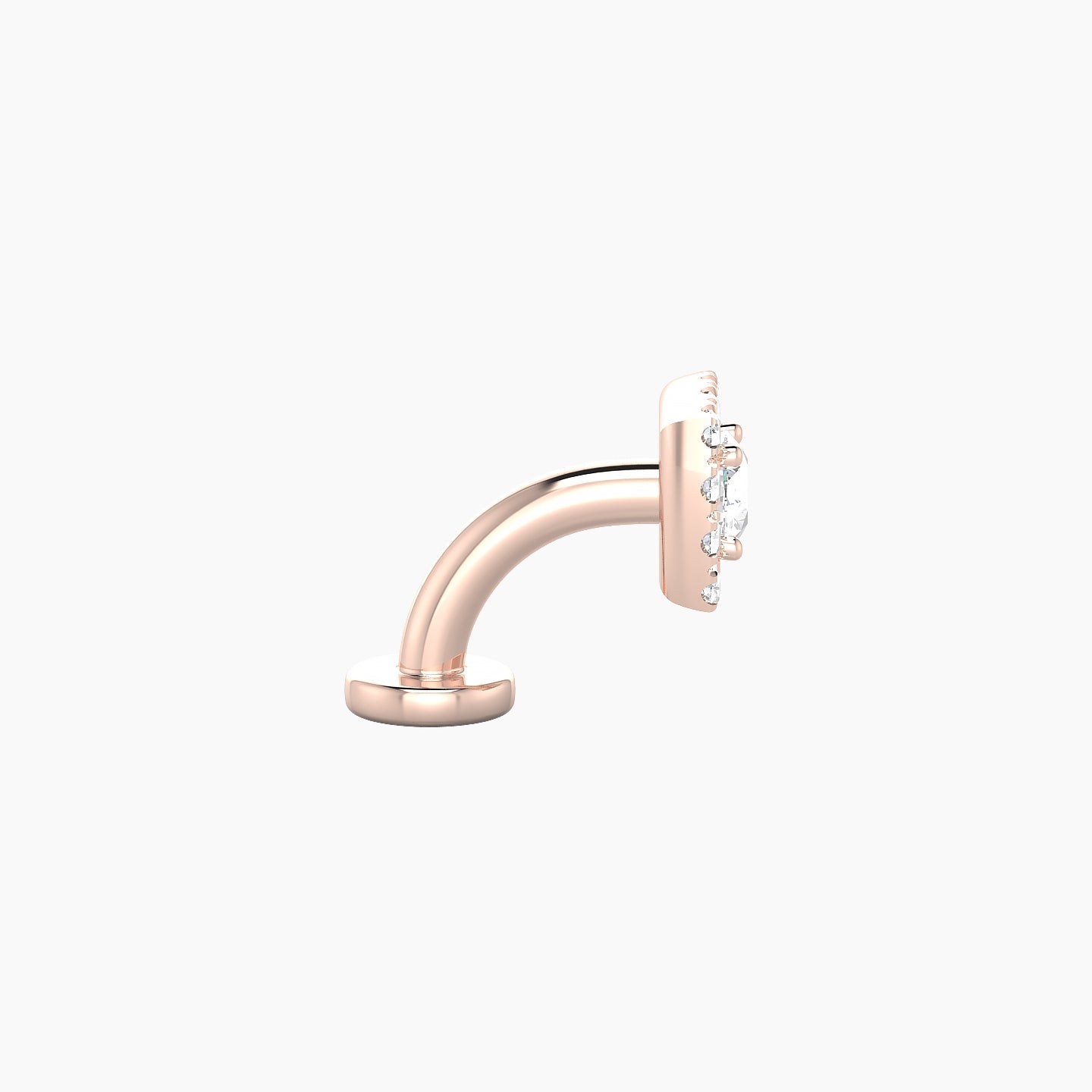 Diane | 18k Rose Gold 5.5 mm 6 mm Diamond Floating Navel Piercing