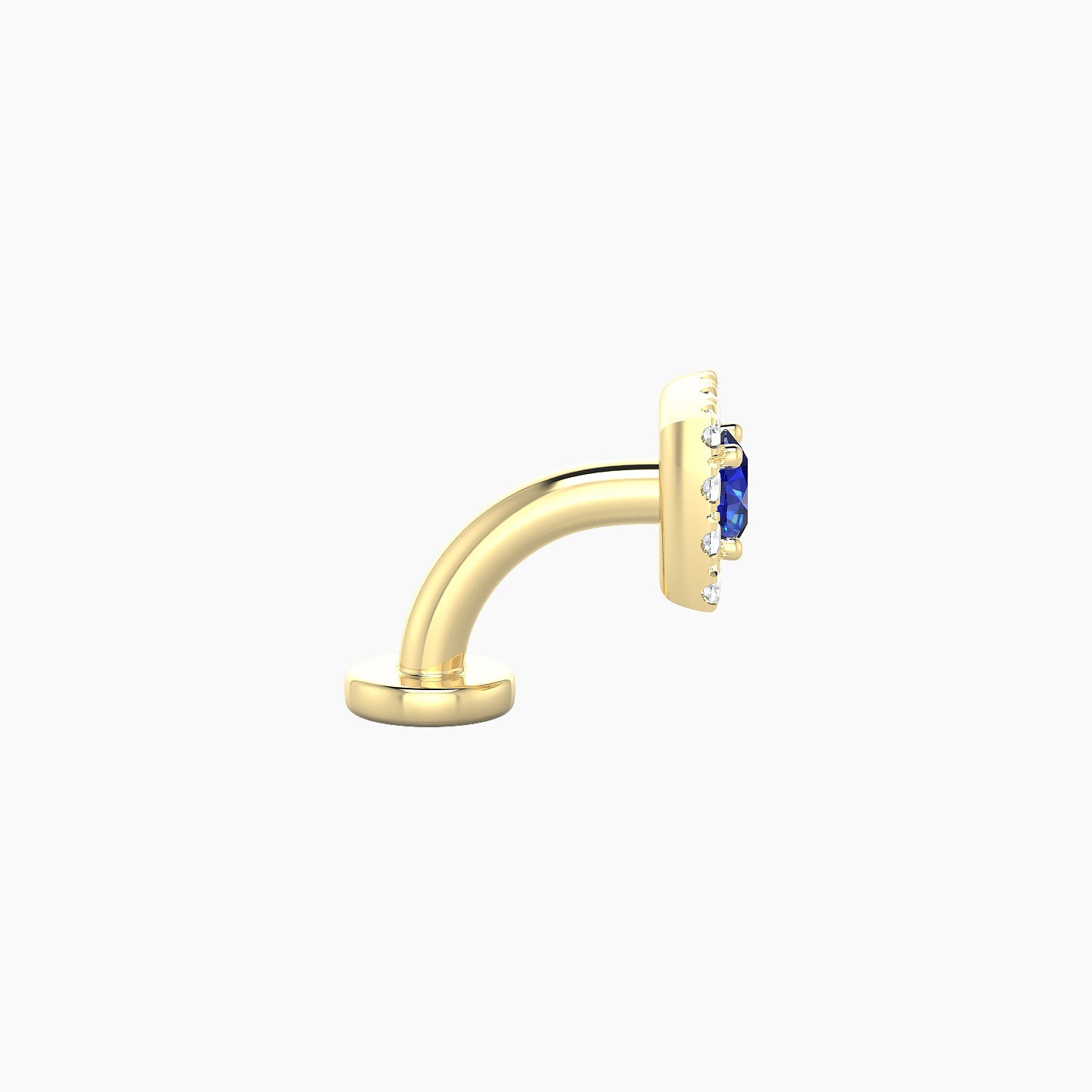 Diane | 18k Yellow Gold 6 mm 5.5 mm Sapphire & Diamond Floating Navel Piercing
