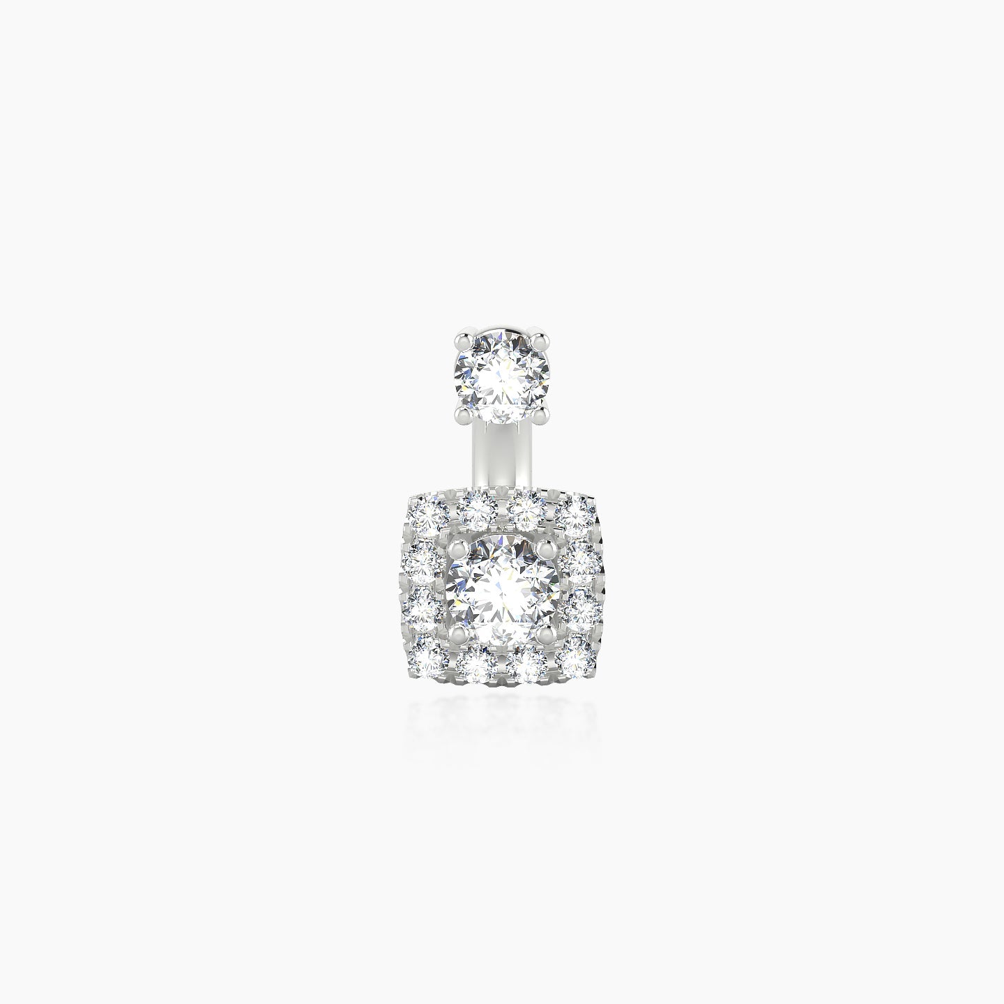 Diane | 18k White Gold 6 mm 5.5 mm Diamond Navel Piercing