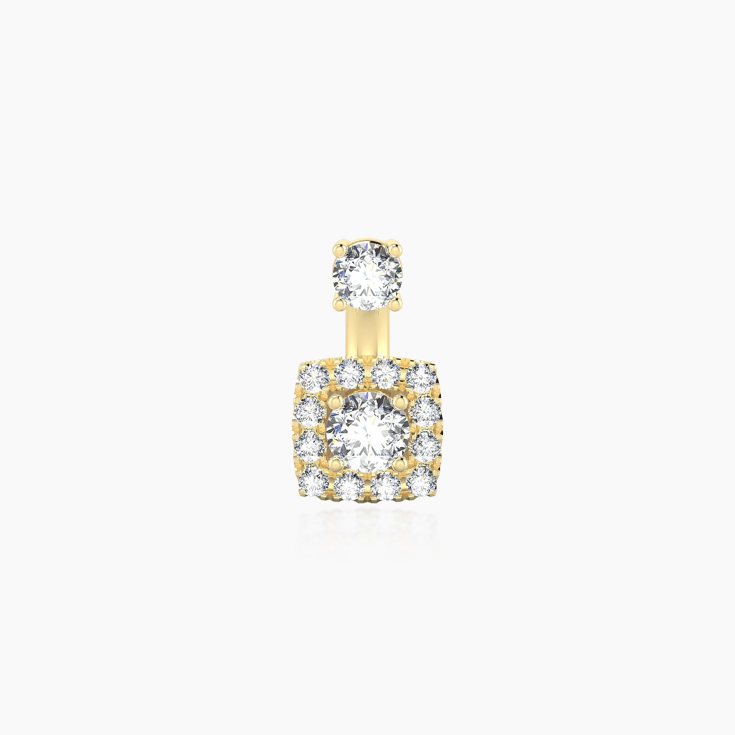 Diane | 18k Yellow Gold 6 mm 5.5 mm Diamond Navel Piercing