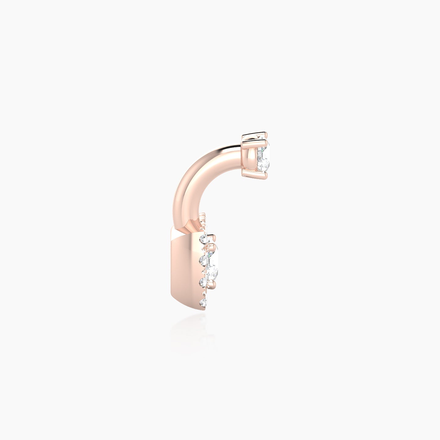 Diane | 18k Rose Gold 6 mm 5.5 mm Diamond Navel Piercing