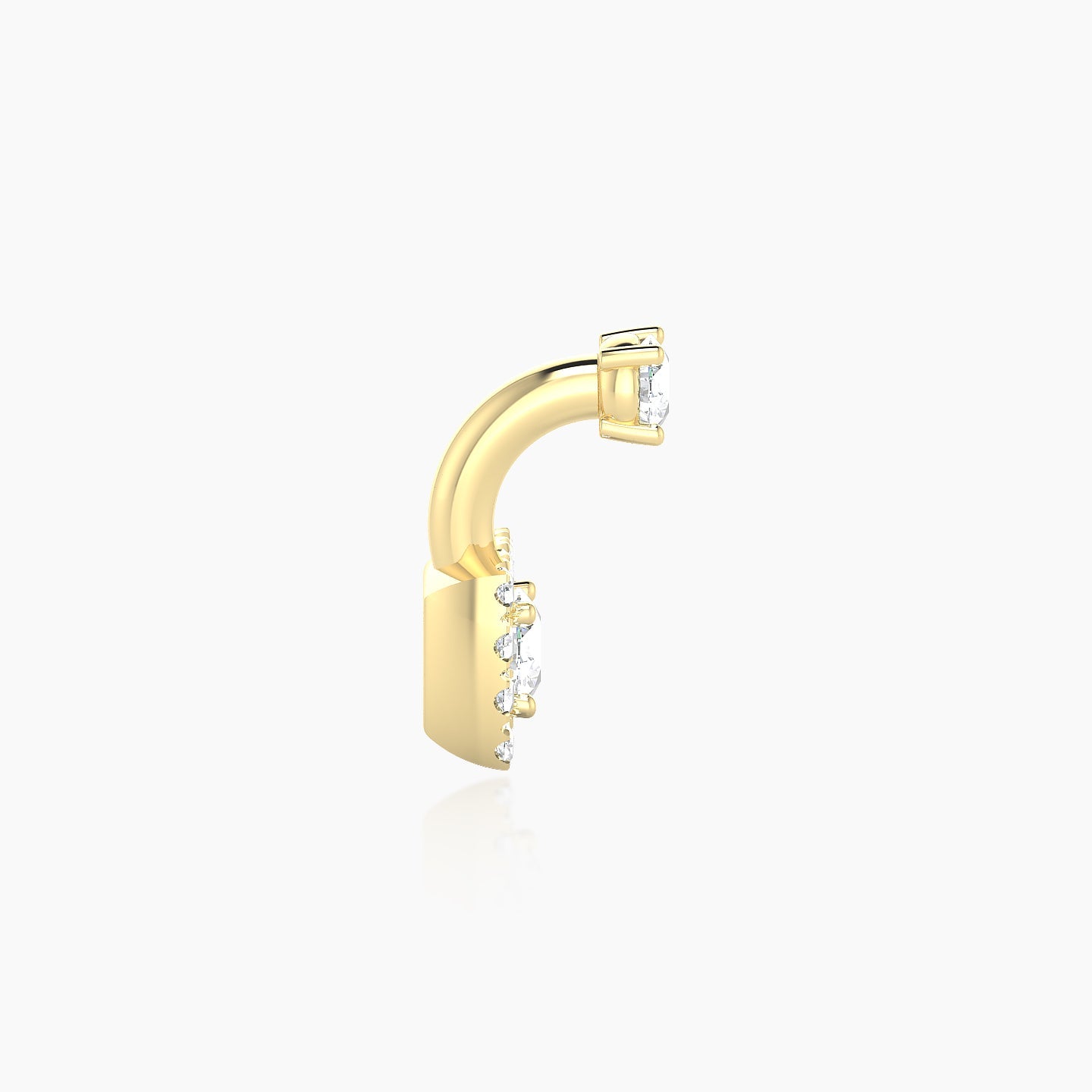 Diane | 18k Yellow Gold 6 mm 5.5 mm Diamond Navel Piercing