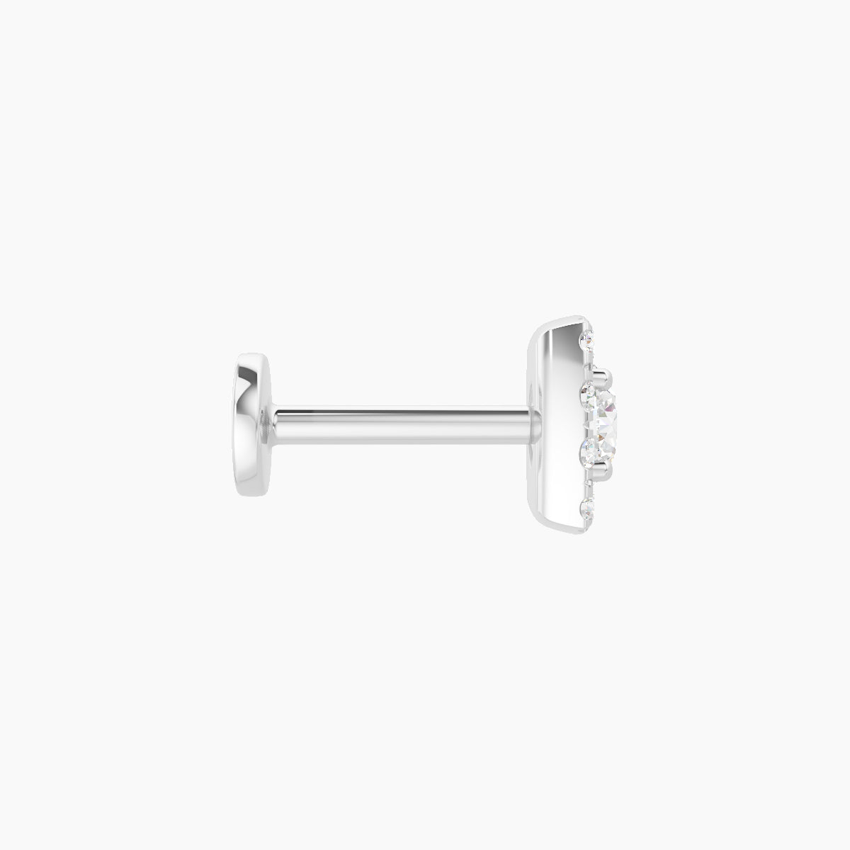 Diane | 18k White Gold 5.5 mm 6.5 mm Diamond Piercing