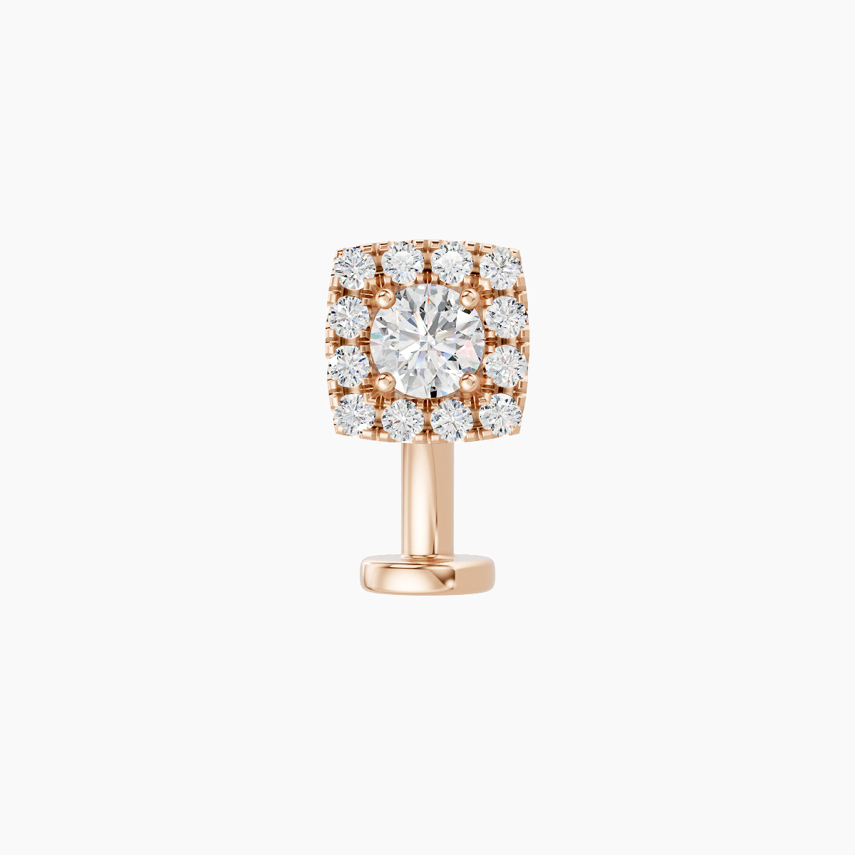 Diane | 18k Rose Gold 5.5 mm 8 mm Diamond Floating Navel Piercing