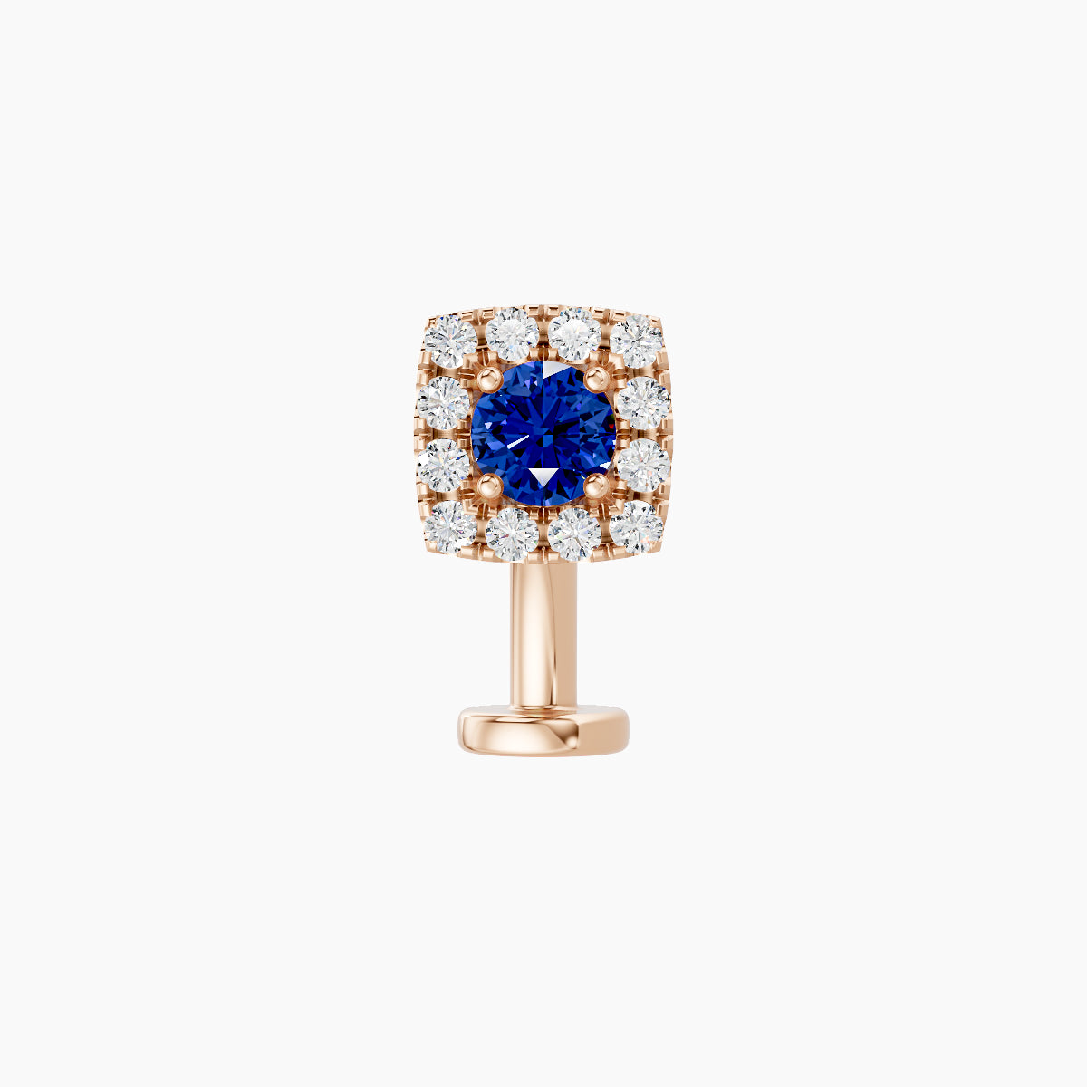 Diane | 18k Rose Gold 8 mm 5.5 mm Sapphire & Diamond Floating Navel Piercing