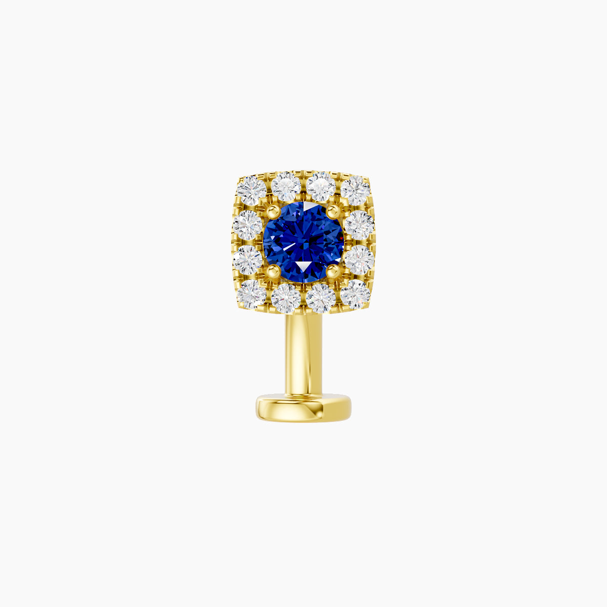 Diane | 18k Yellow Gold 8 mm 5.5 mm Sapphire & Diamond Floating Navel Piercing
