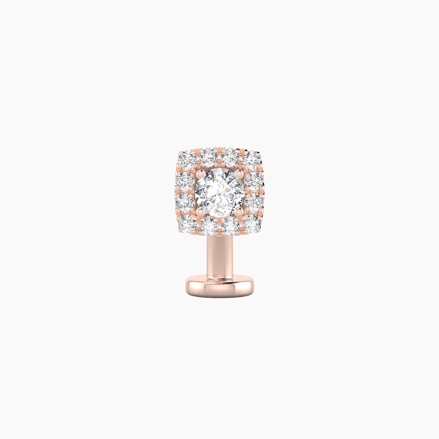 Diane | 18k Rose Gold 5.5 mm 8 mm Diamond Floating Navel Piercing