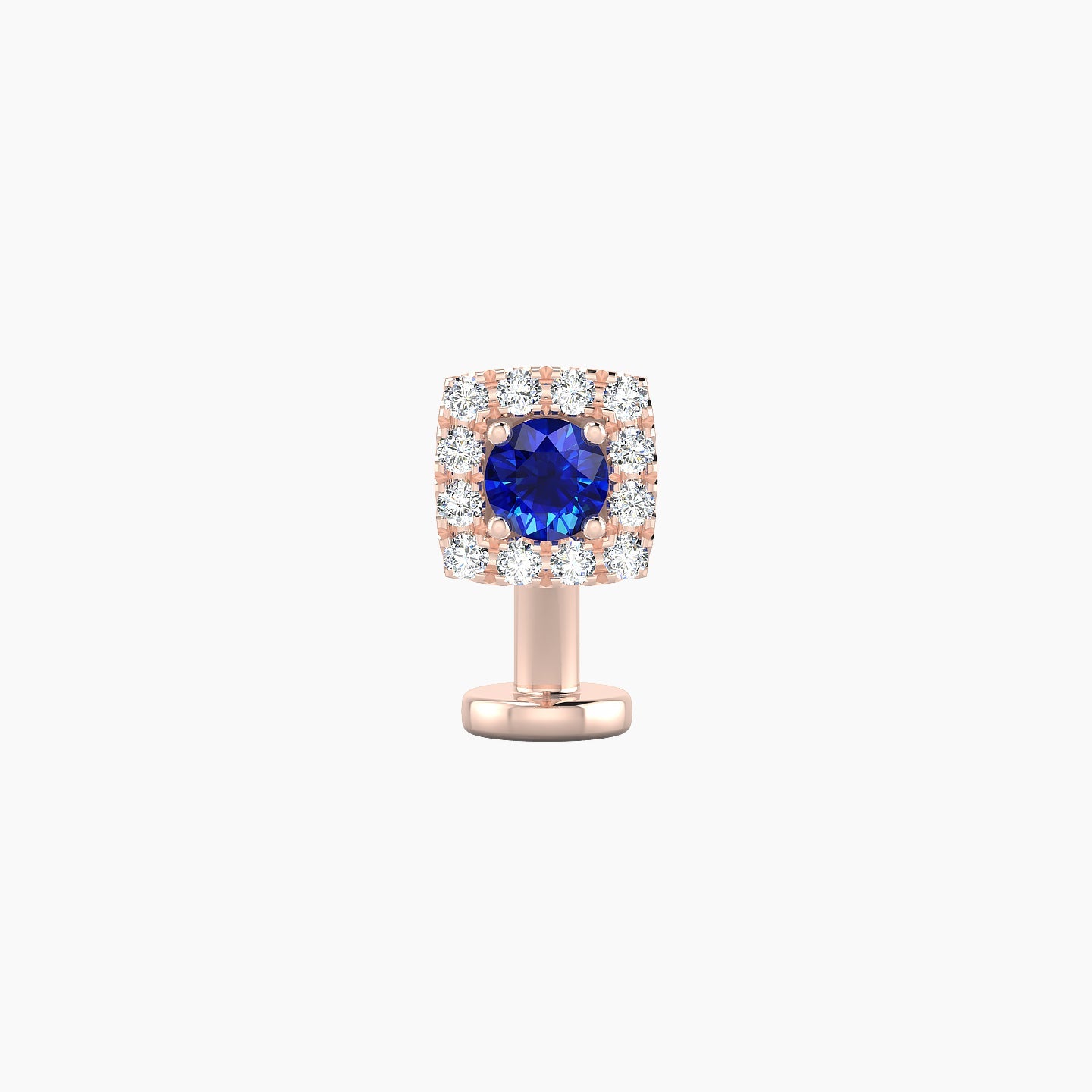 Diane | 18k Rose Gold 8 mm 5.5 mm Sapphire & Diamond Floating Navel Piercing