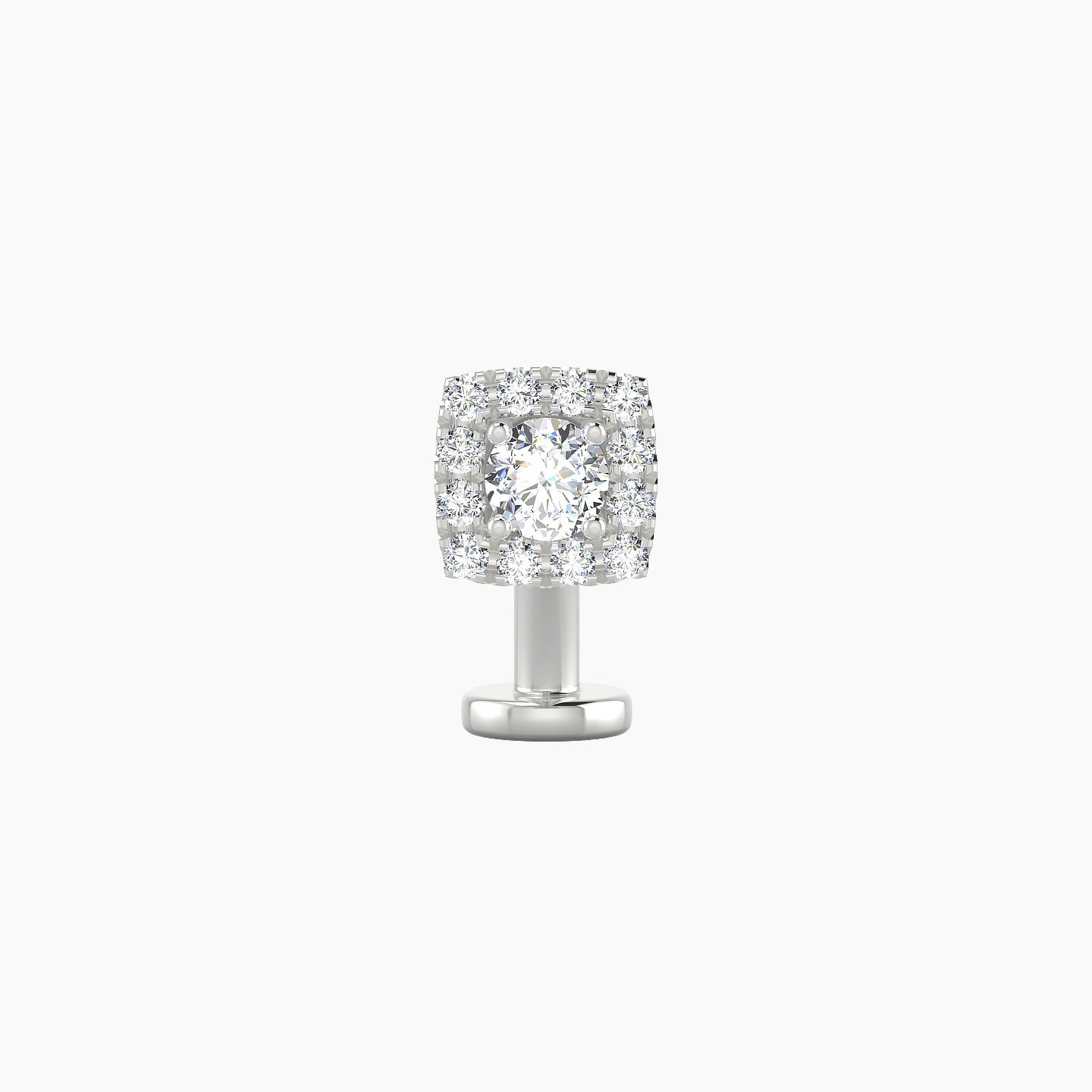 Diane | 18k White Gold 5.5 mm 8 mm Diamond Floating Navel Piercing