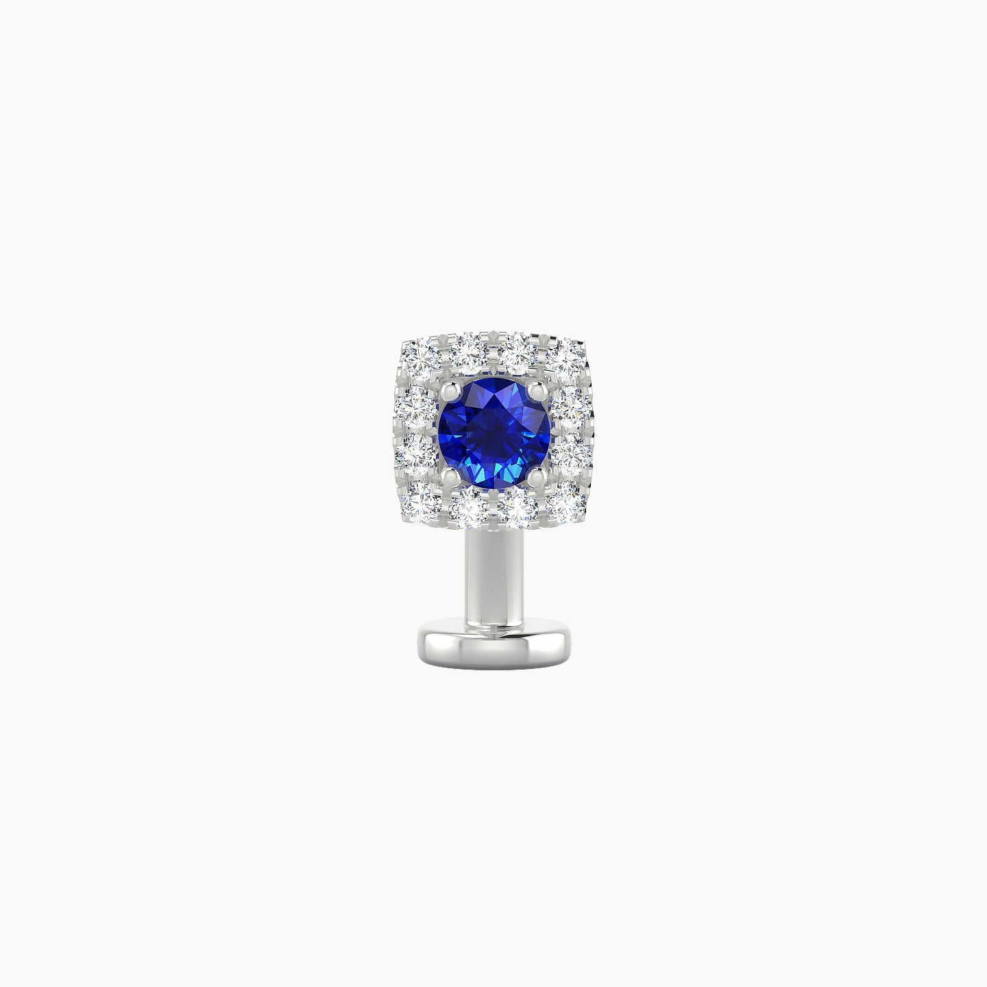 Diane | 18k White Gold 8 mm 5.5 mm Sapphire & Diamond Floating Navel Piercing